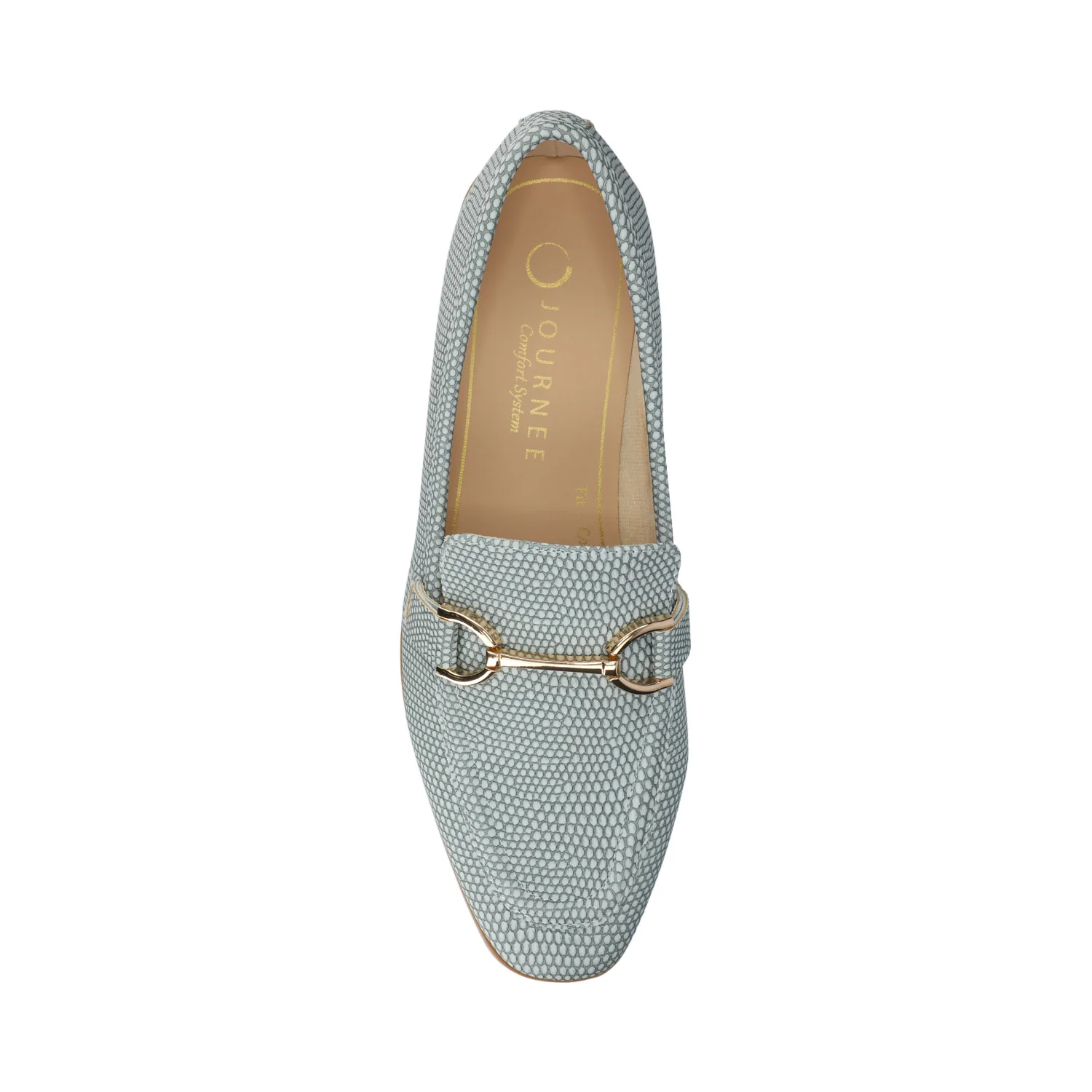 MIZZA LOAFER FLATS IN VEGAN LEATHER - Blue Lizard - Image 4