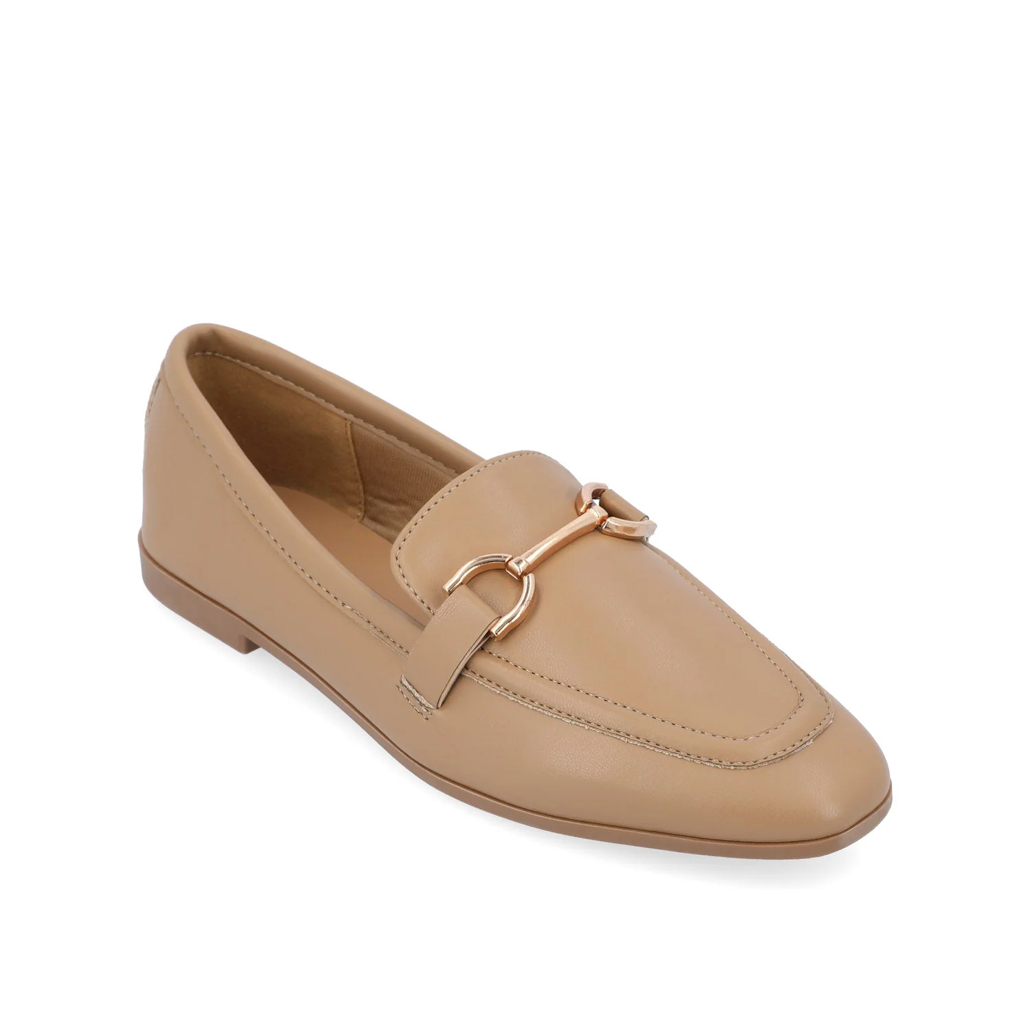 MIZZA LOAFER FLATS IN VEGAN LEATHER - Mocha PU - Image 3