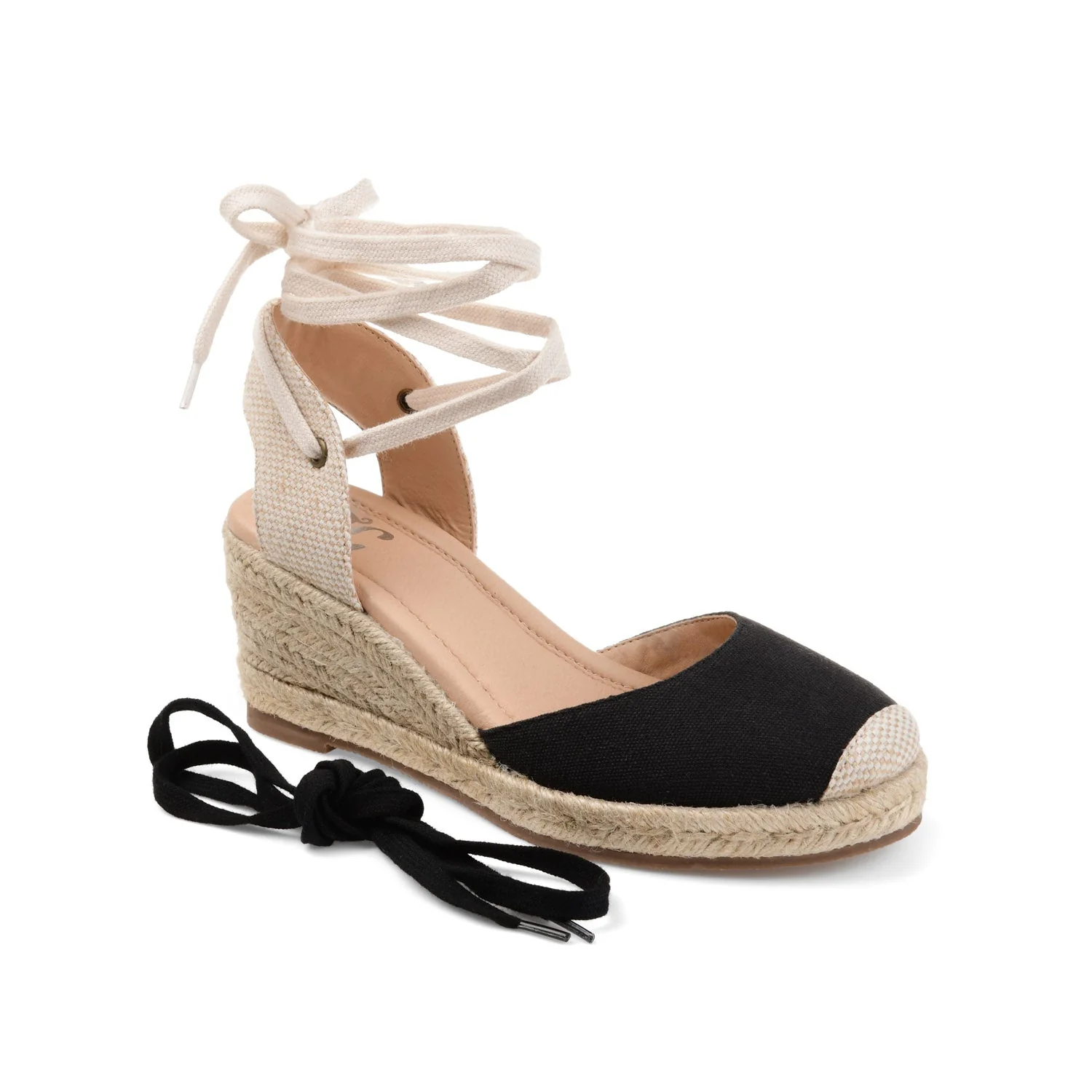MONTE ESPADRILLE WEDGE SANDALS IN CANVAS - Black Fabric - Image 3