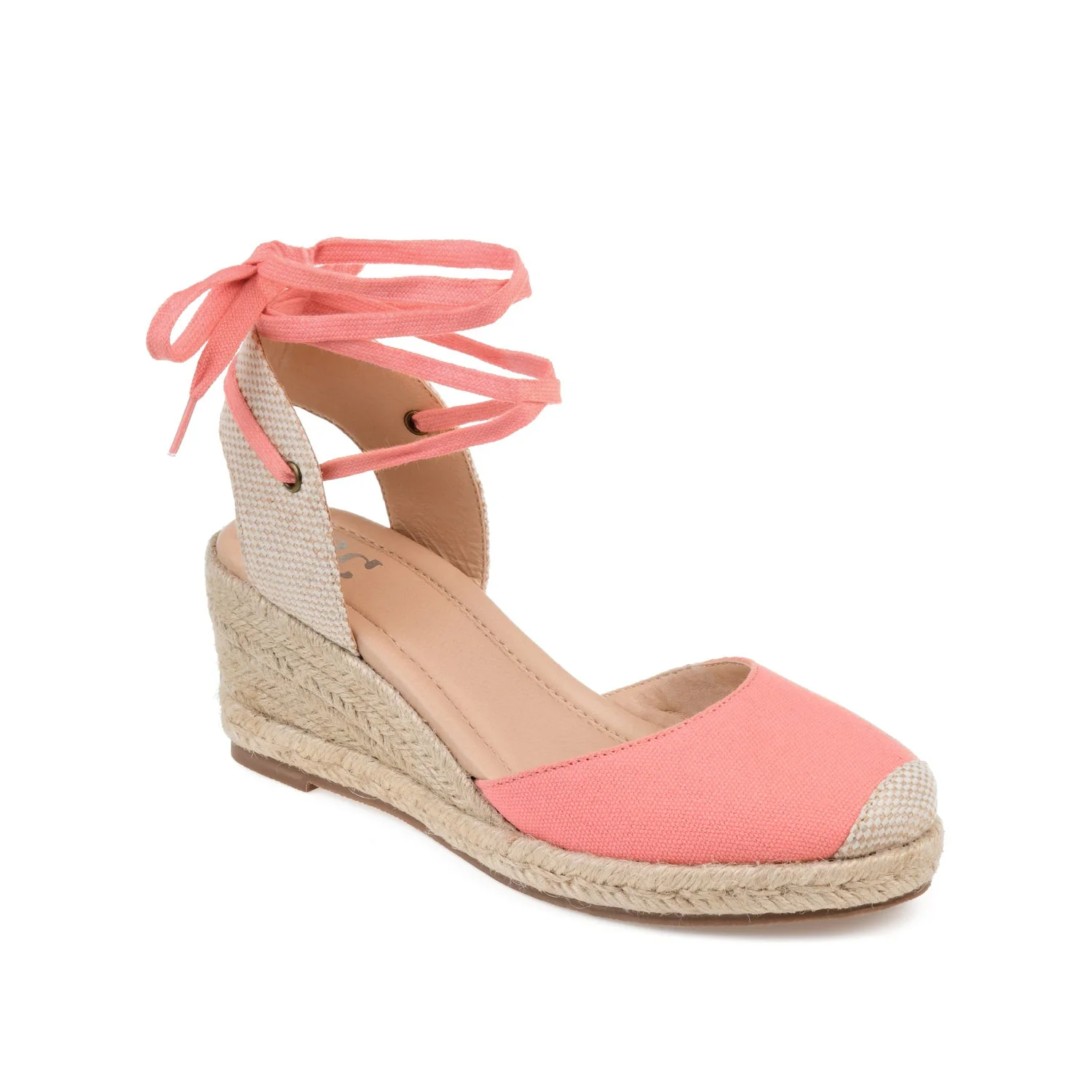 MONTE ESPADRILLE WEDGE SANDALS IN CANVAS - Coral Fabric - Image 4