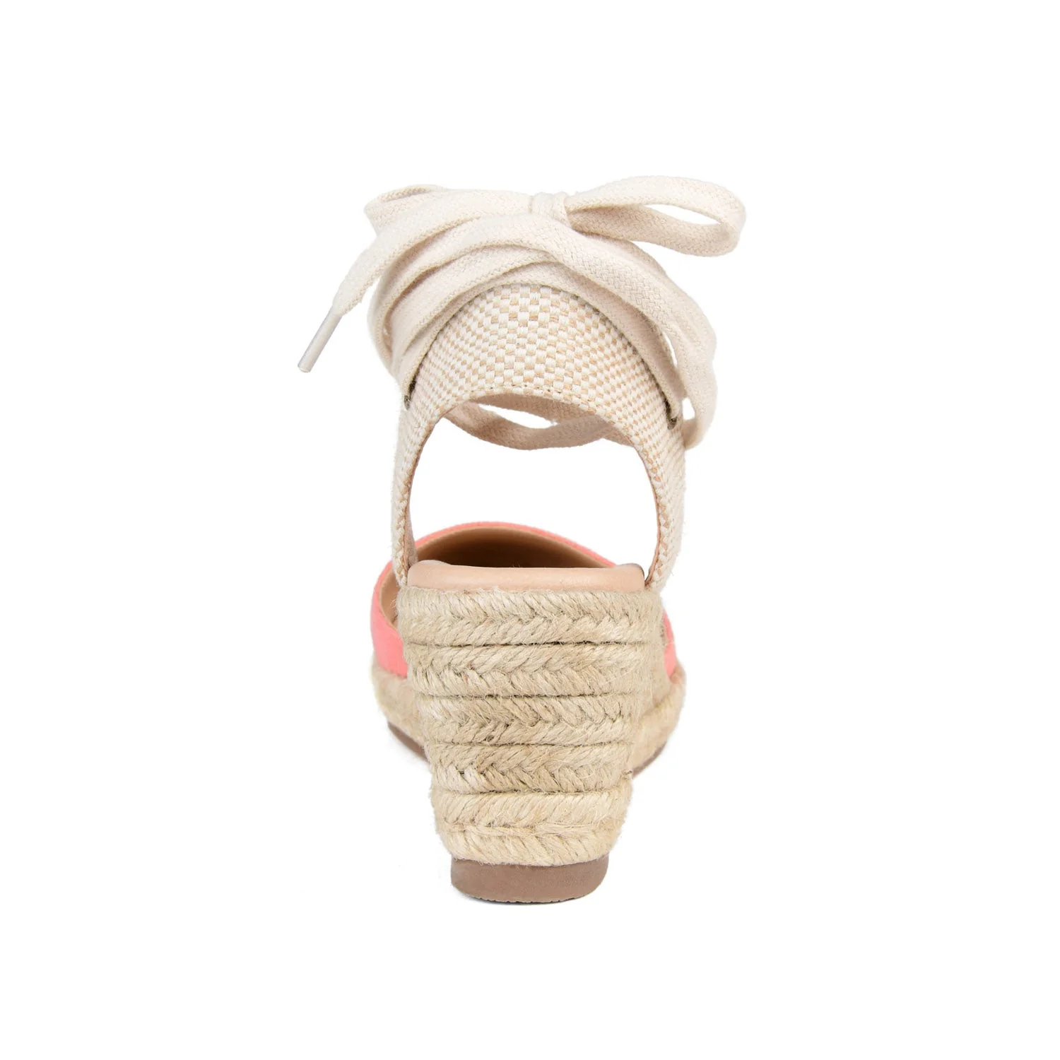 MONTE ESPADRILLE WEDGE SANDALS IN CANVAS - Coral Fabric - Image 8