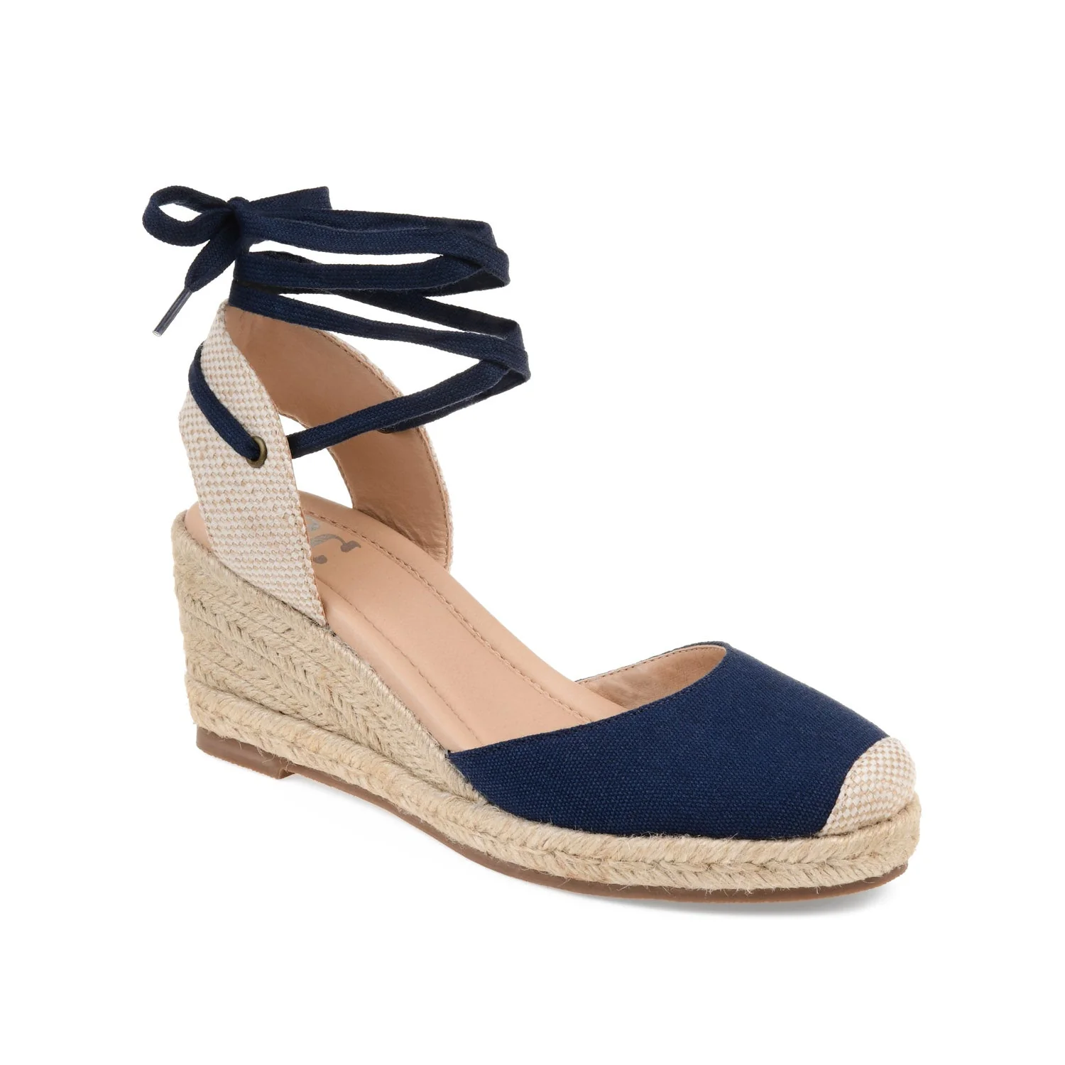 MONTE ESPADRILLE WEDGE SANDALS IN CANVAS - Navy Blue Fabric - Image 3