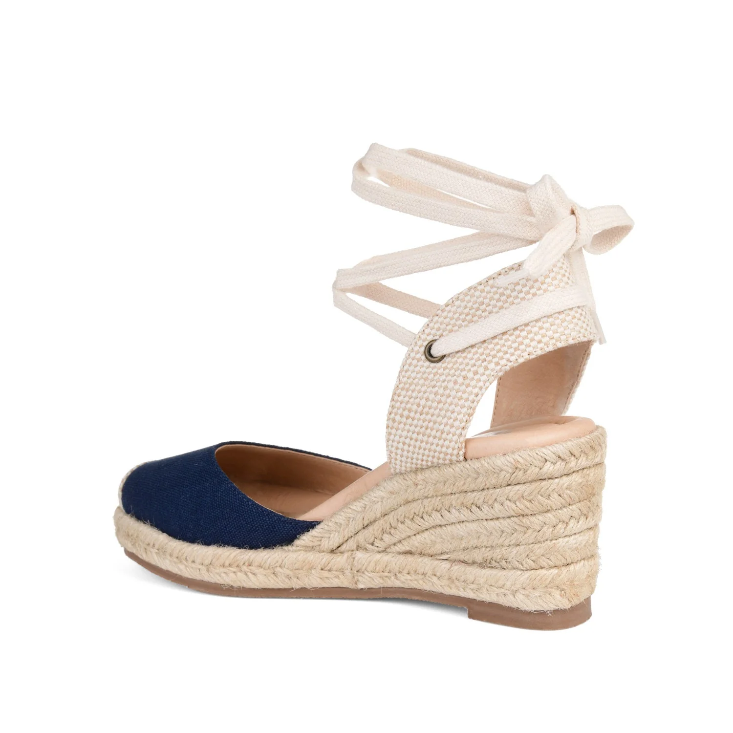 MONTE ESPADRILLE WEDGE SANDALS IN CANVAS - Navy Blue Fabric - Image 4