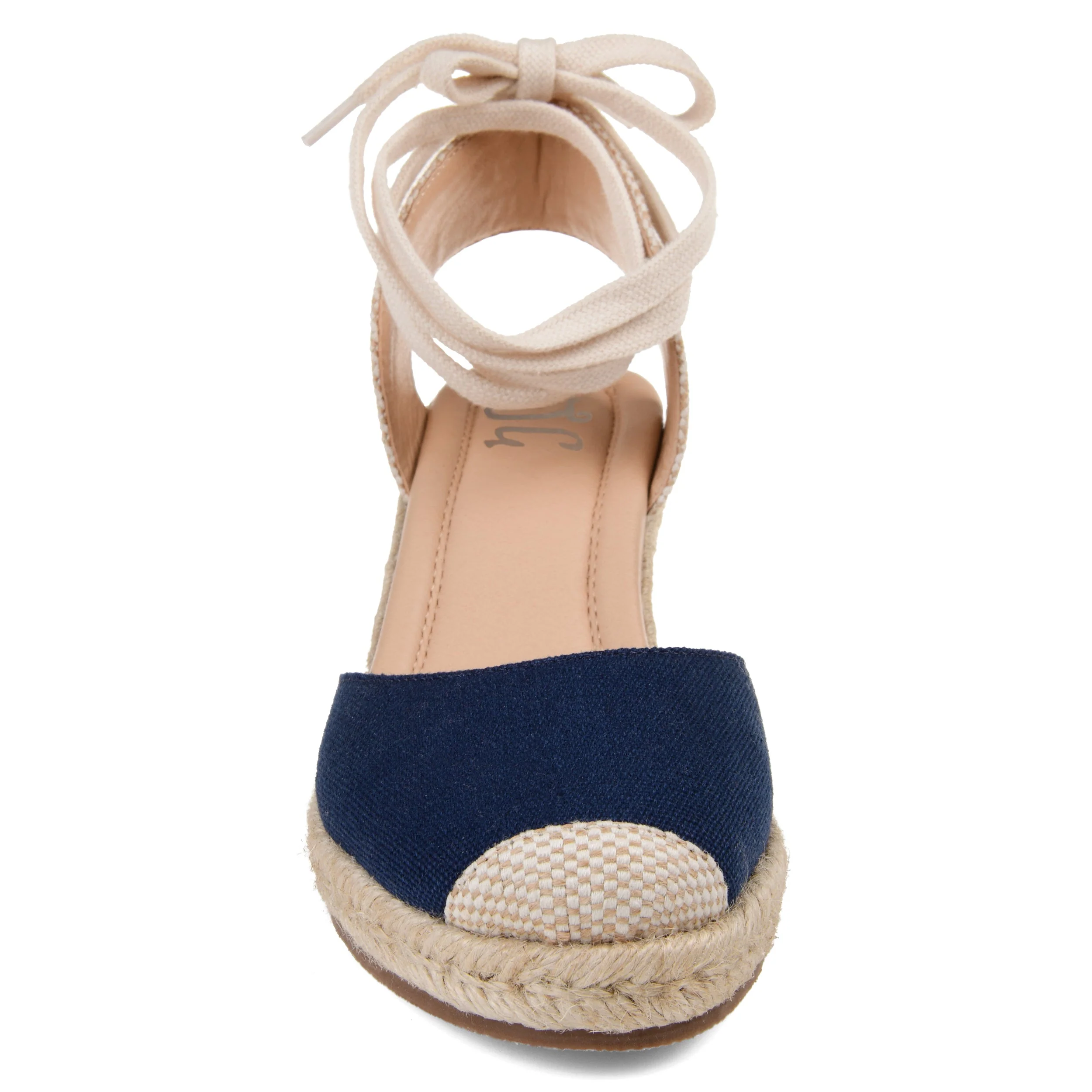 MONTE ESPADRILLE WEDGE SANDALS IN WIDE - Navy Blue Fabric - Image 4