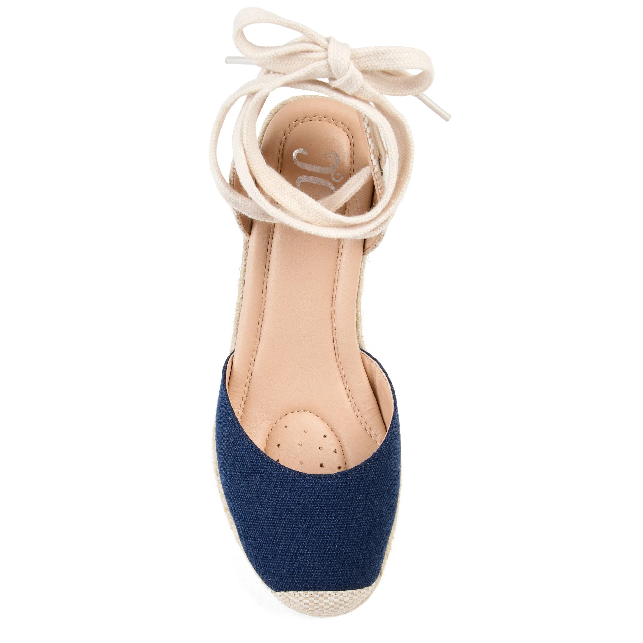 MONTE ESPADRILLE WEDGE SANDALS IN WIDE - Navy Blue Fabric - Image 5