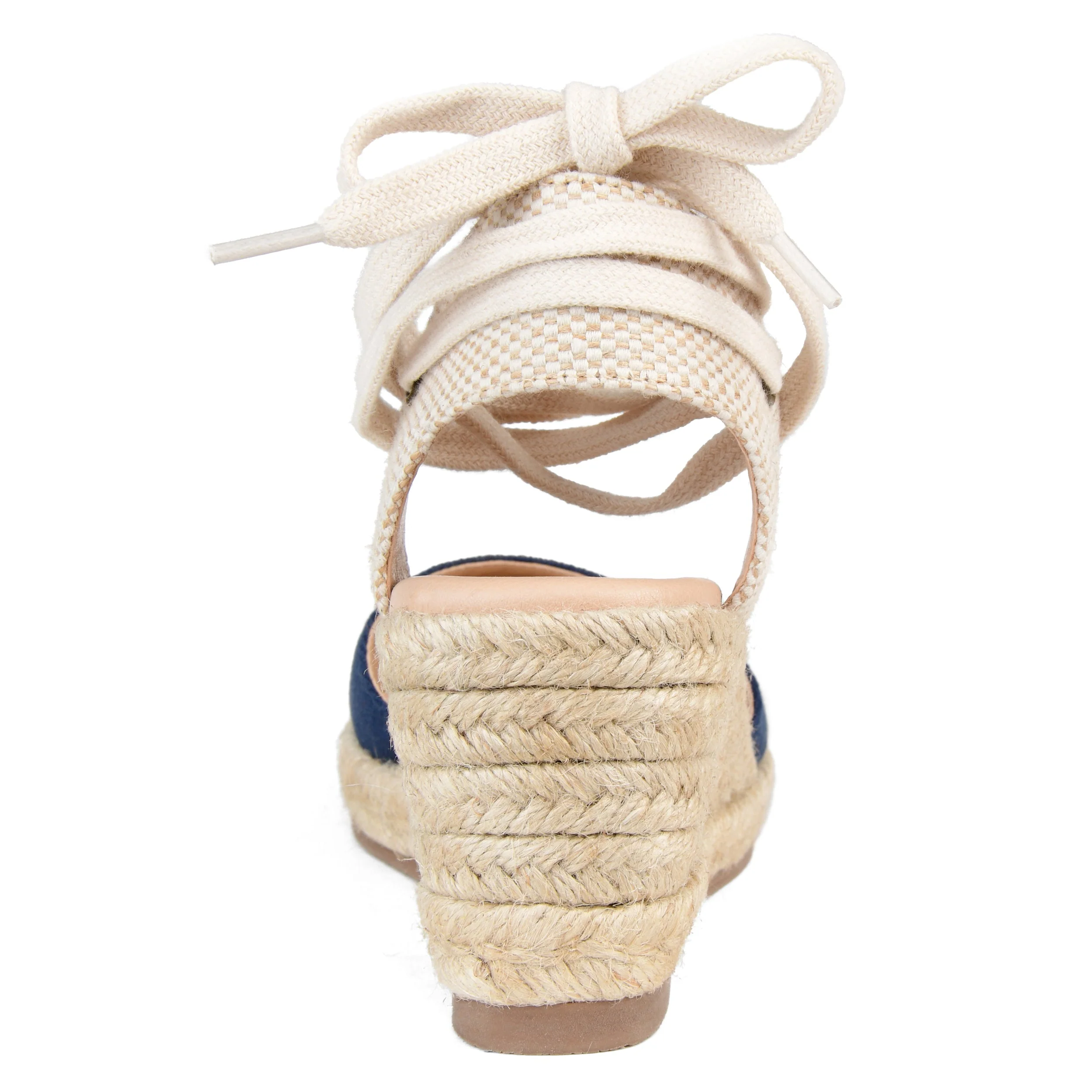 MONTE ESPADRILLE WEDGE SANDALS IN WIDE - Navy Blue Fabric - Image 6
