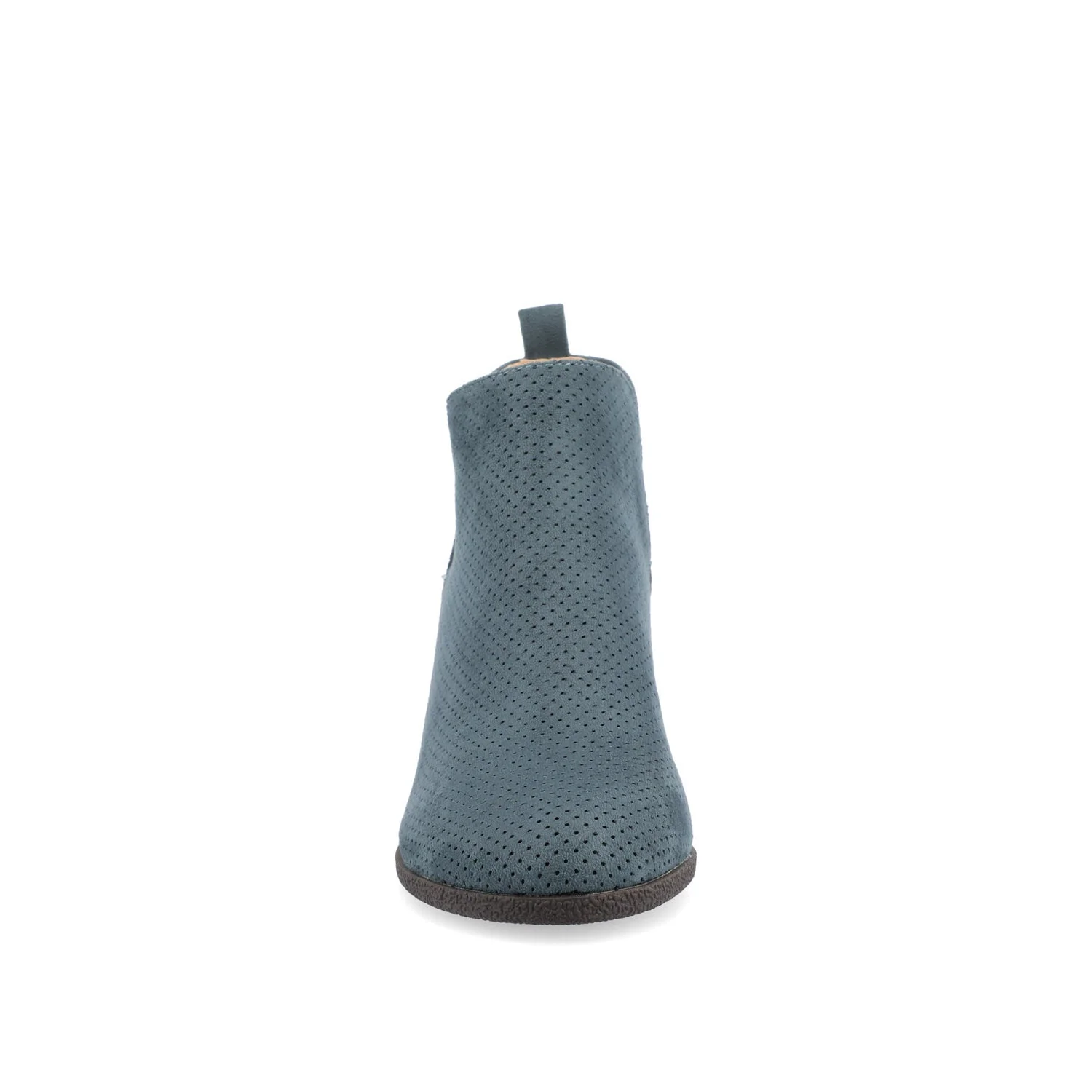 MYLEE WEDGE HEELED BOOTIES IN FAUX SUEDE - Blue - Image 6