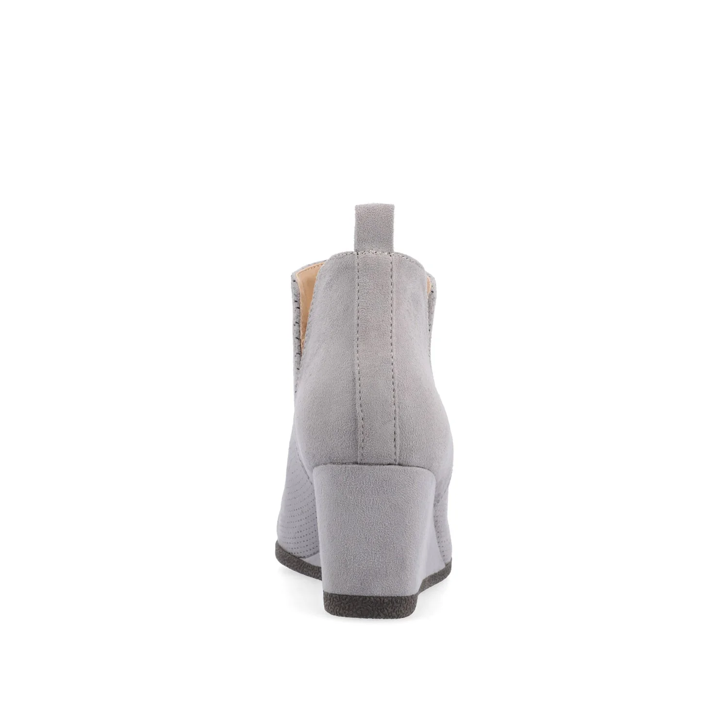 MYLEE WEDGE HEELED BOOTIES IN FAUX SUEDE - Grey - Image 5