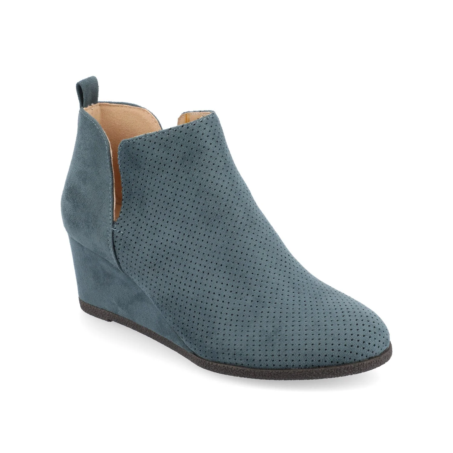 MYLEE WEDGE HEELED BOOTIES IN WIDE - Blue - Image 2