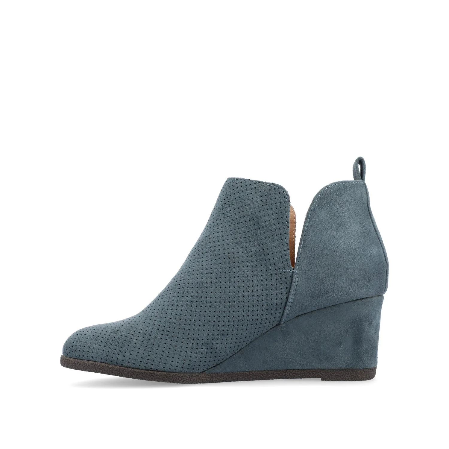 MYLEE WEDGE HEELED BOOTIES IN WIDE - Blue - Image 3
