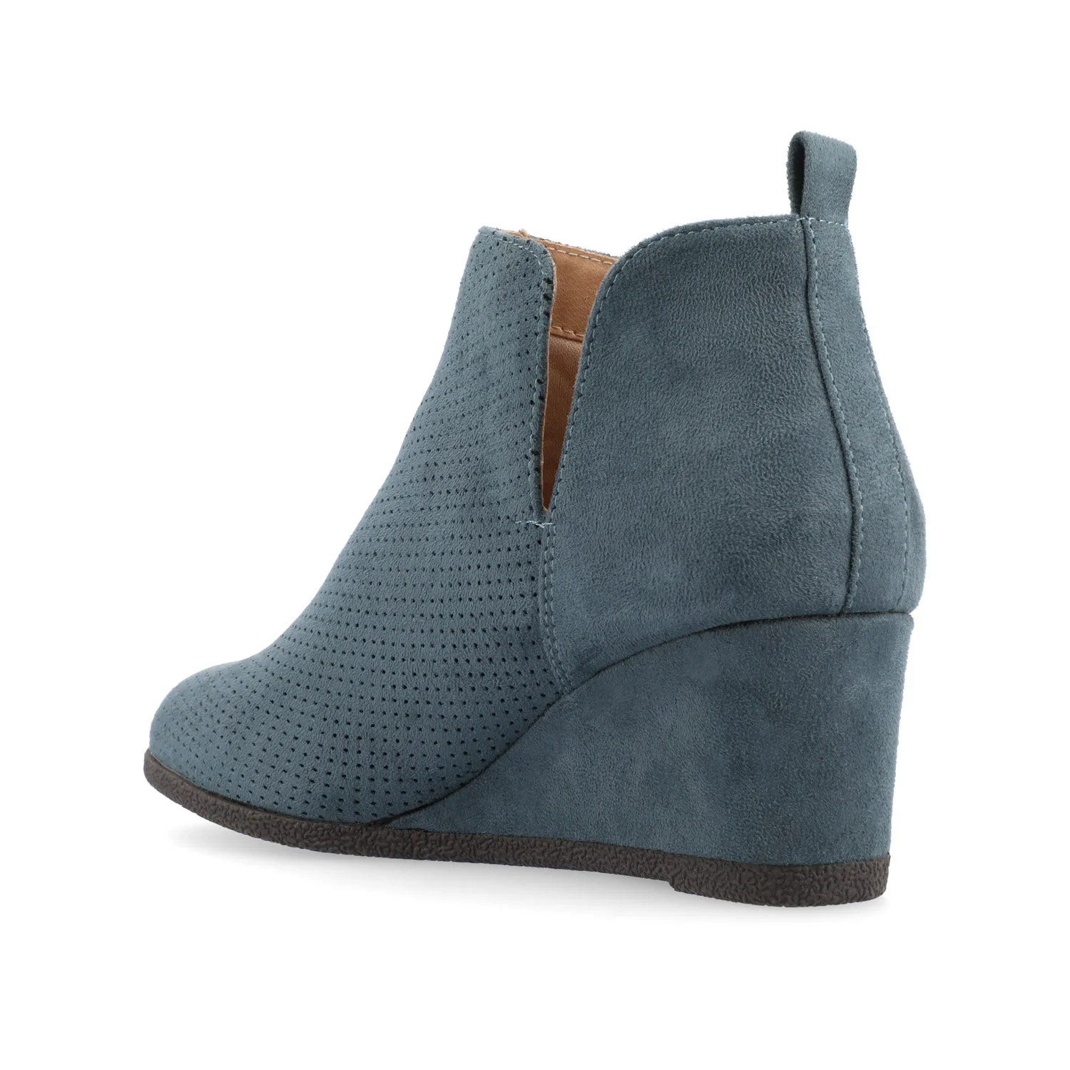 MYLEE WEDGE HEELED BOOTIES IN WIDE - Blue - Image 4