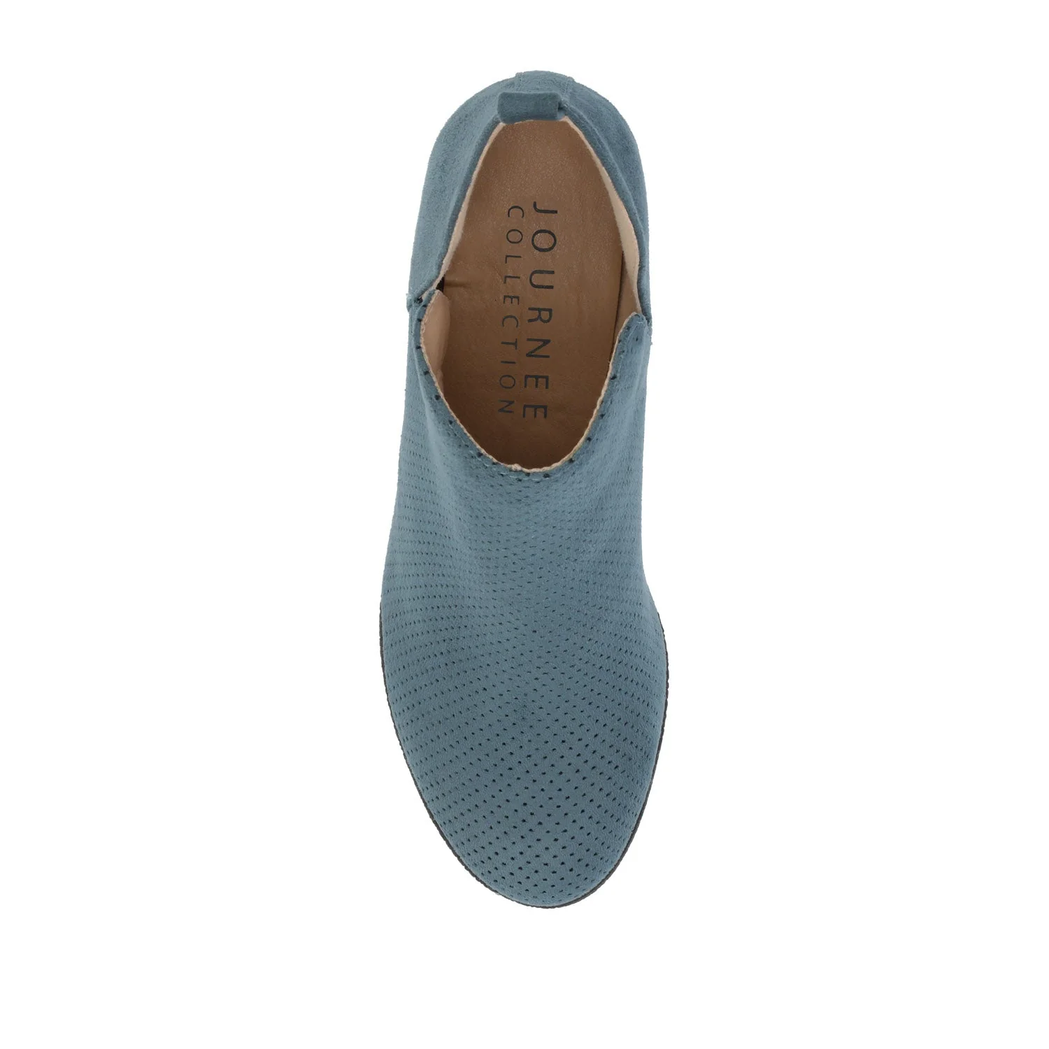 MYLEE WEDGE HEELED BOOTIES IN WIDE - Blue - Image 6