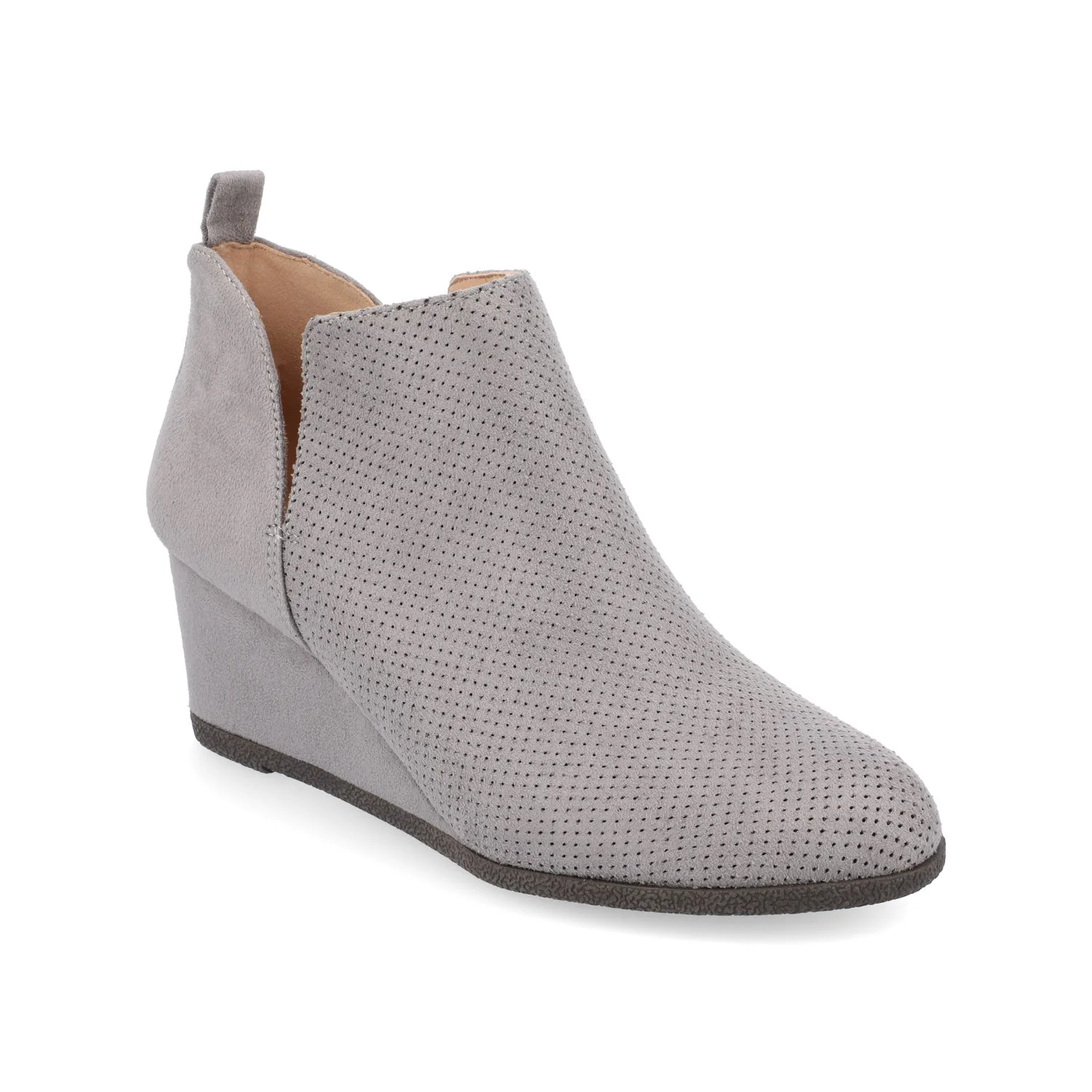 MYLEE WEDGE HEELED BOOTIES IN WIDE - Grey - Image 2