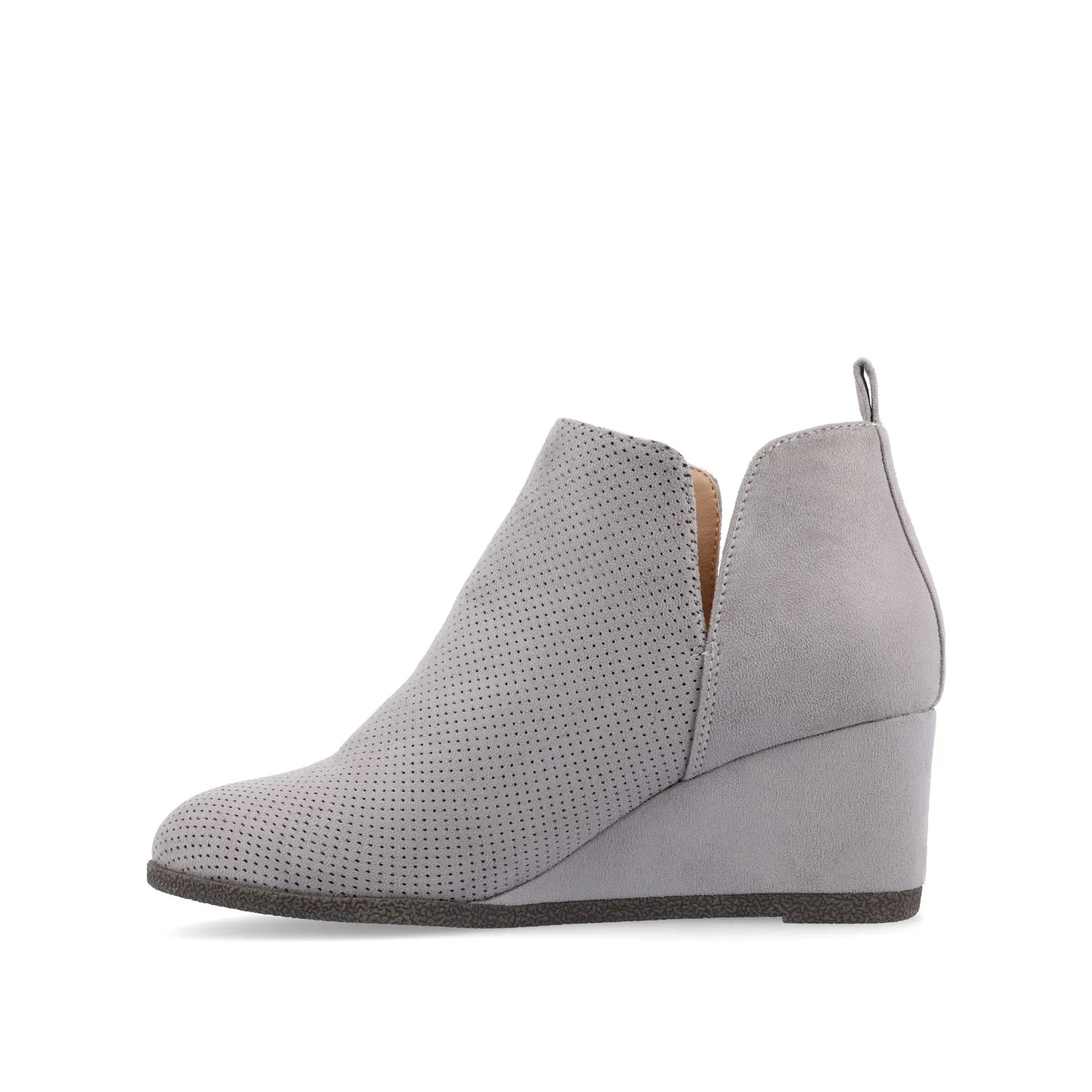 MYLEE WEDGE HEELED BOOTIES IN WIDE - Grey - Image 3