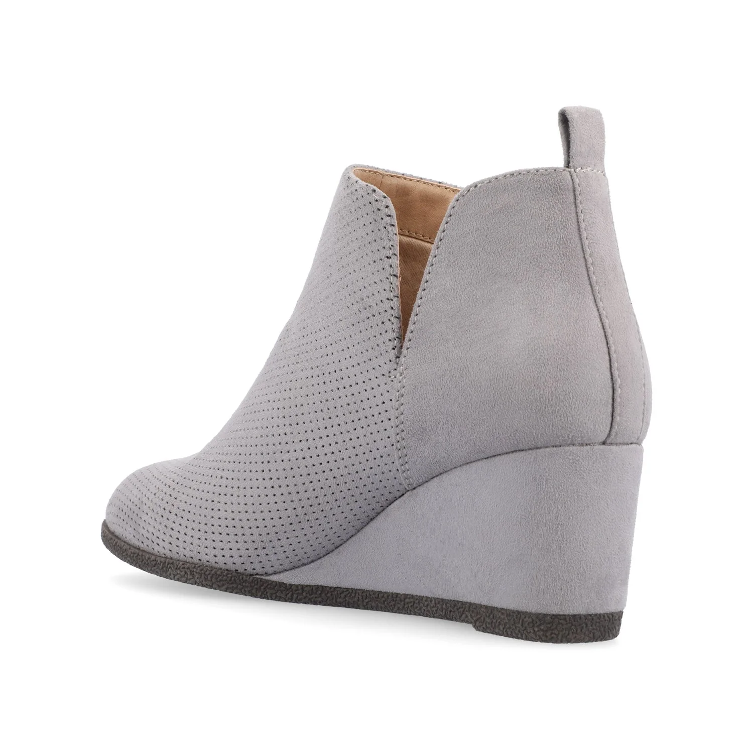 MYLEE WEDGE HEELED BOOTIES IN WIDE - Grey - Image 4
