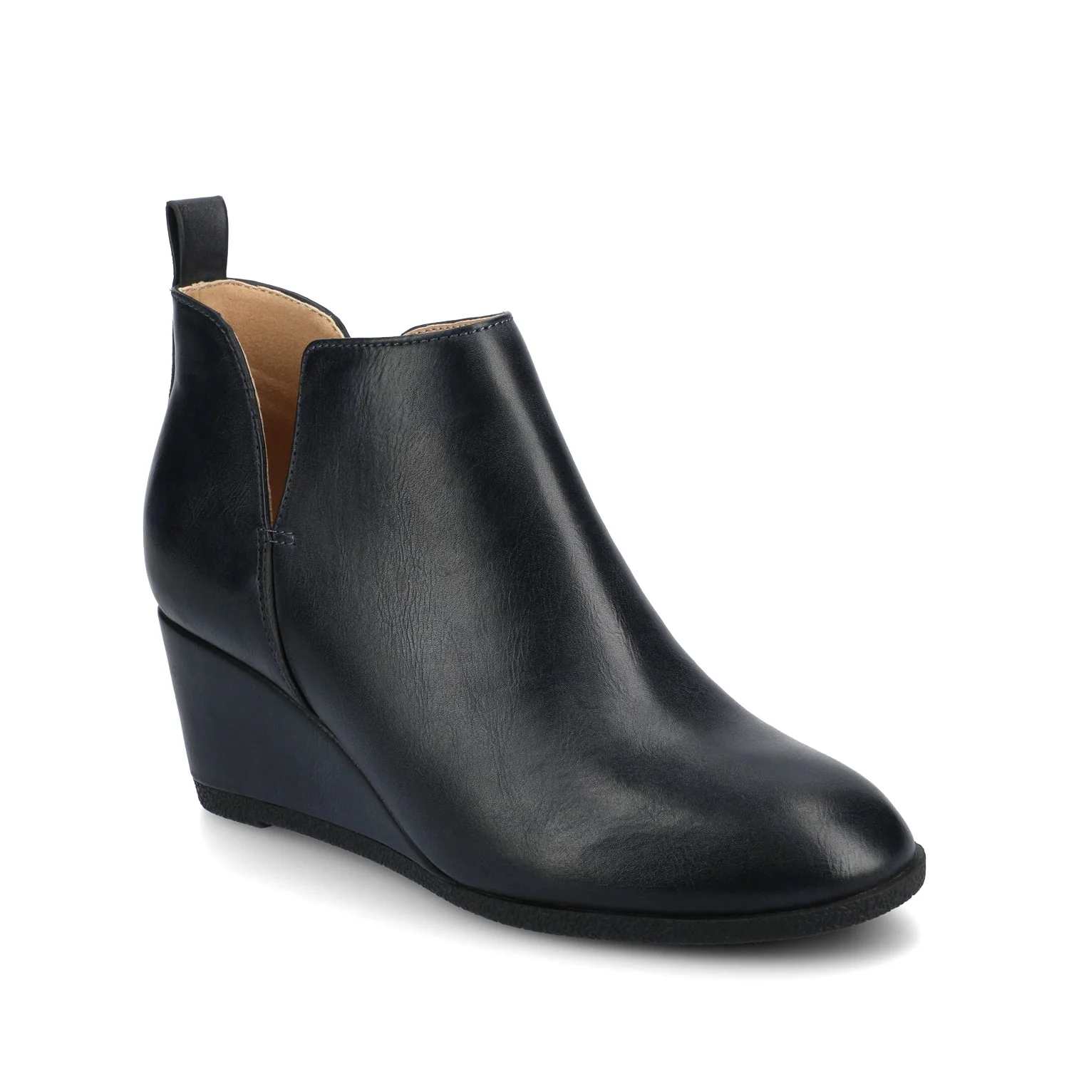 MYLEE WEDGE HEELED BOOTIES IN WIDE - Navy - Image 2