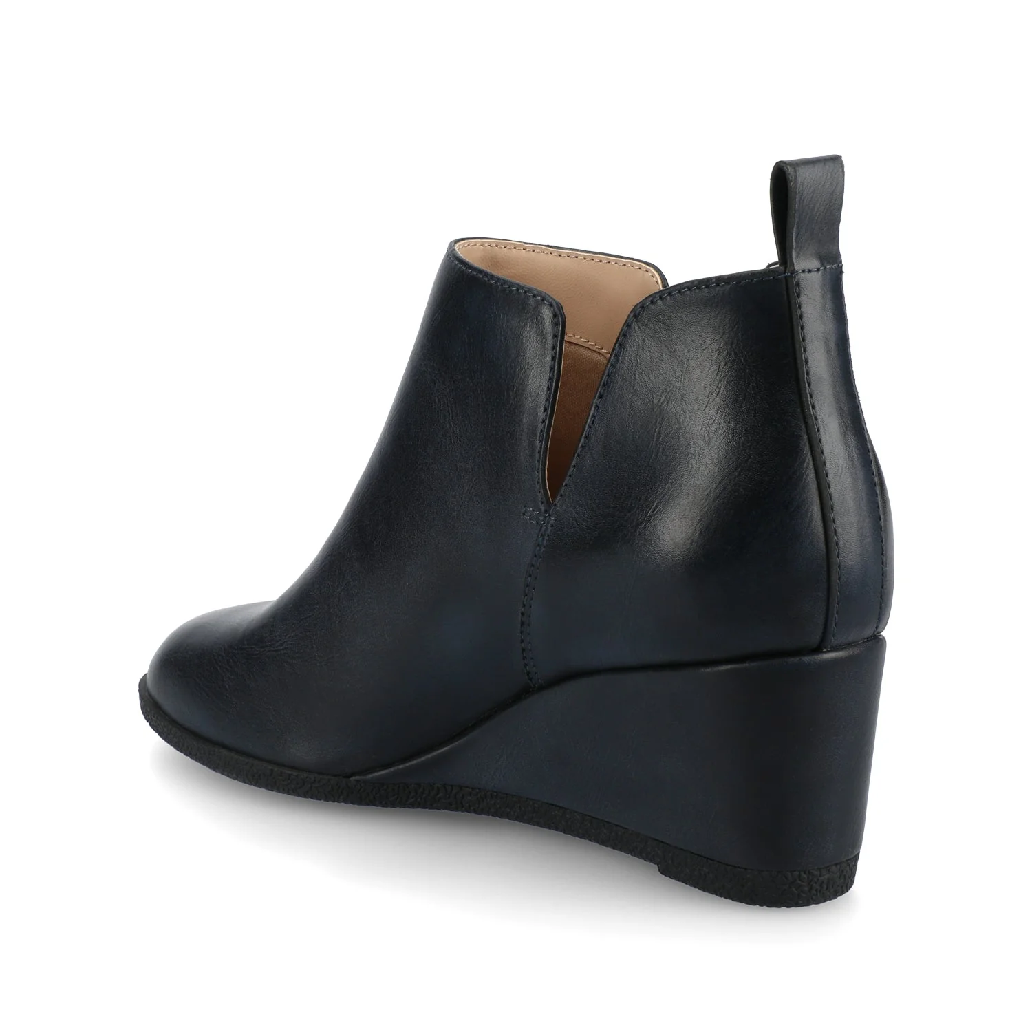 MYLEE WEDGE HEELED BOOTIES IN WIDE - Navy - Image 3
