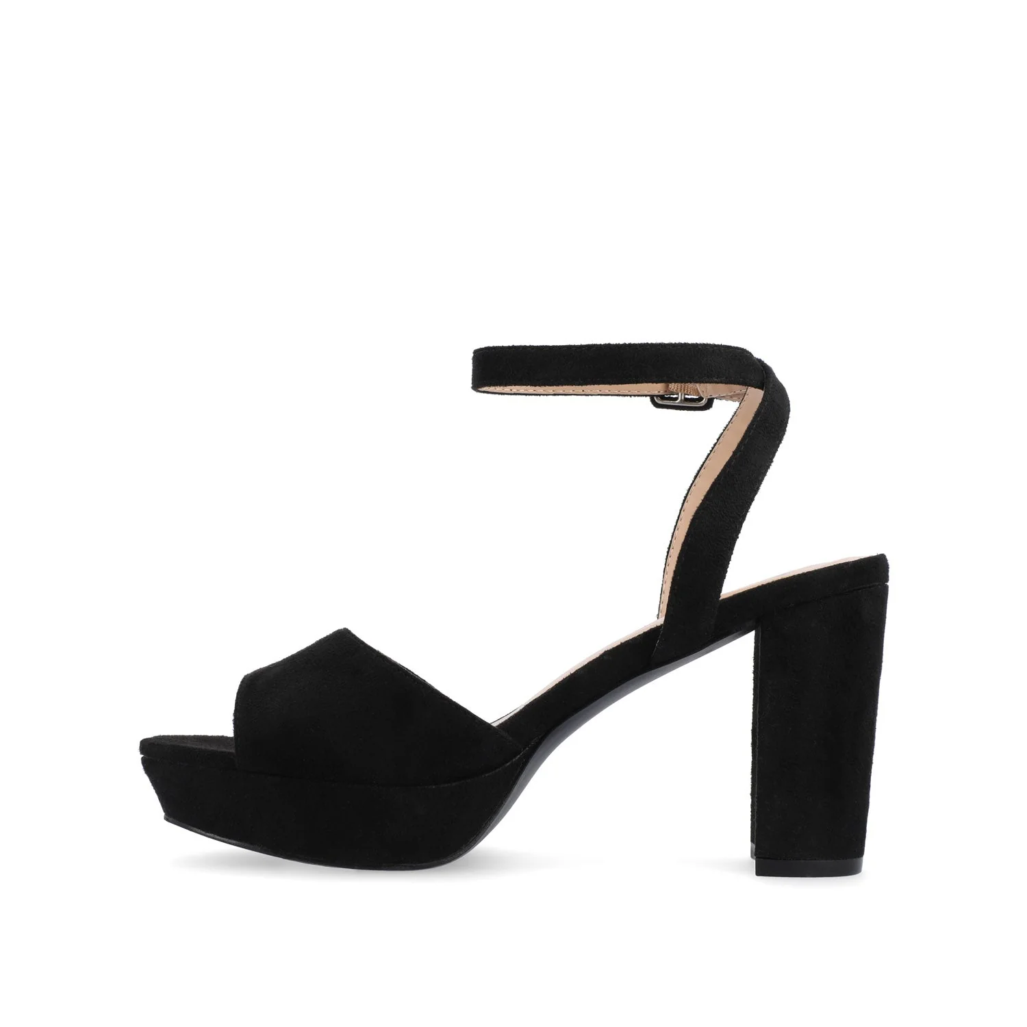 NAIRRI STRAPPY HEELS IN FAUX SUEDE - Black - Image 3