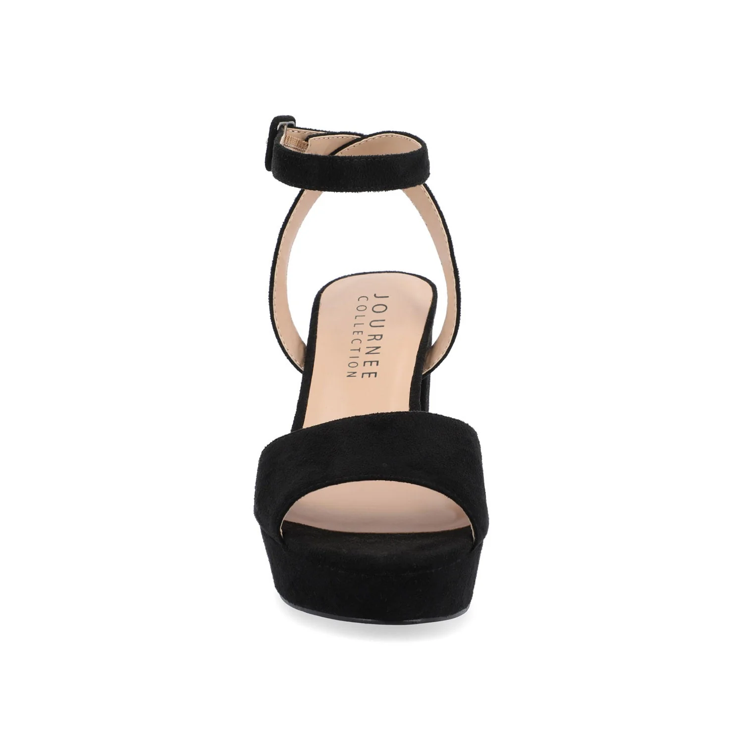 NAIRRI STRAPPY HEELS IN FAUX SUEDE - Black PU - Image 5