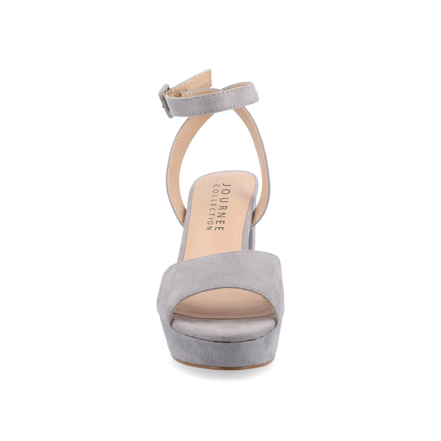 NAIRRI STRAPPY HEELS IN FAUX SUEDE - Grey - Image 5