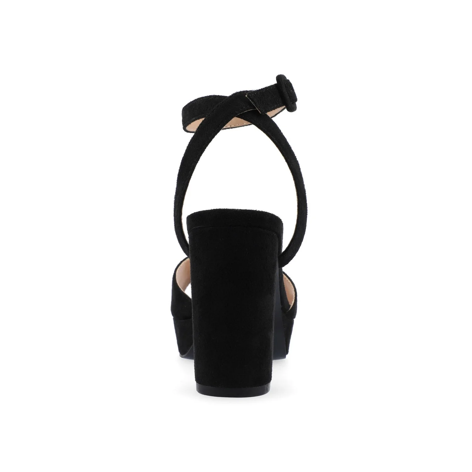 NAIRRI FAUX SUEDE STRAPPY HEELS IN WIDE - Black - Image 7
