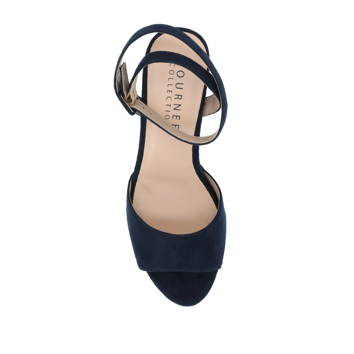 NAIRRI FAUX SUEDE STRAPPY HEELS IN WIDE - Blue - Image 7