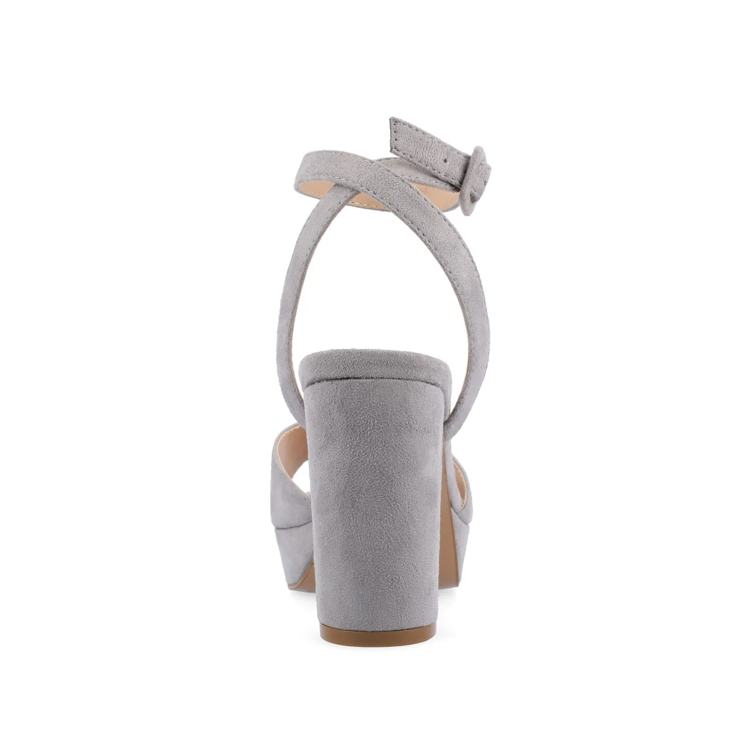 NAIRRI FAUX SUEDE STRAPPY HEELS IN WIDE - Grey - Image 7