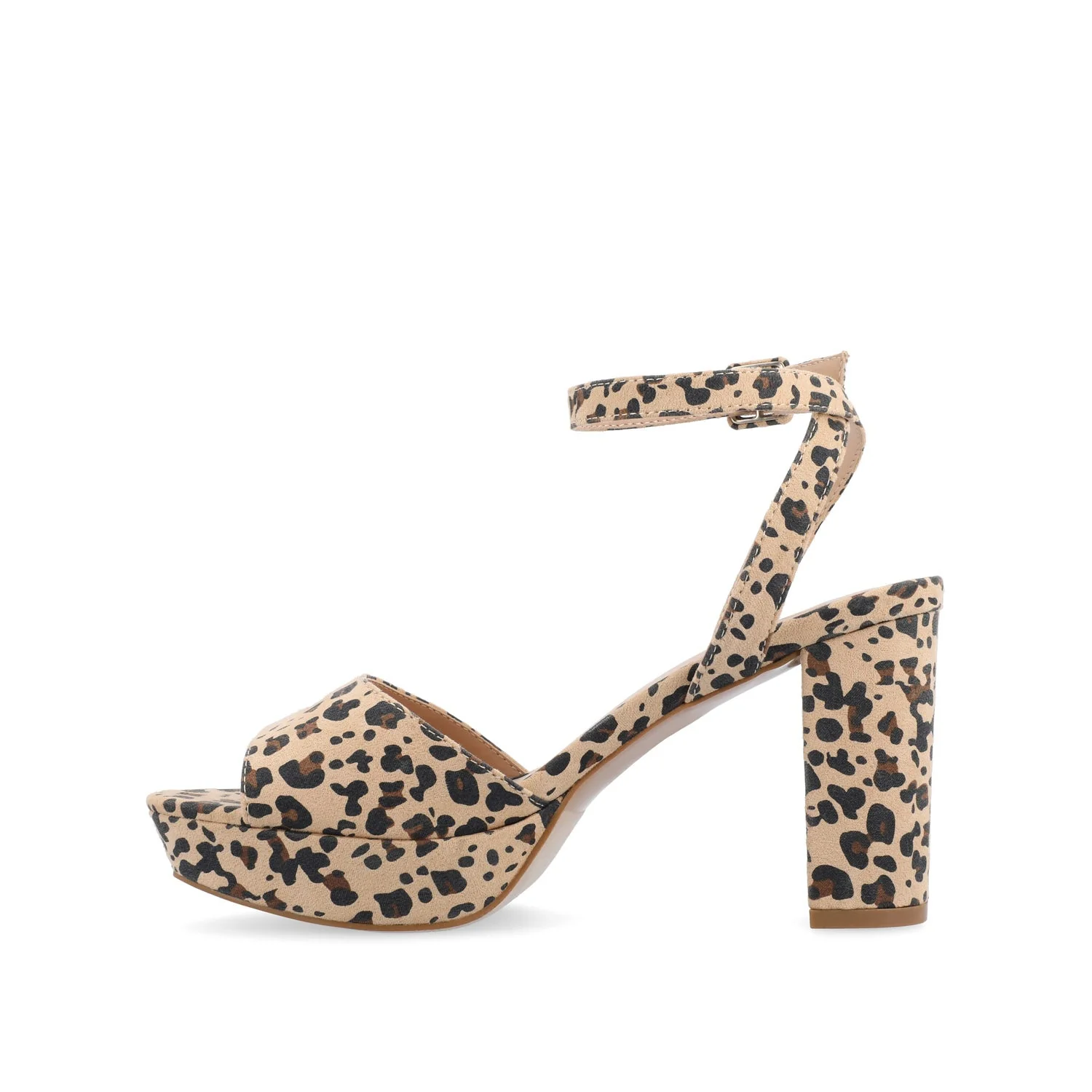 NAIRRI STRAPPY HEELS IN VEGAN LEATHER - Leopard Faux Suede 2 - Image 3