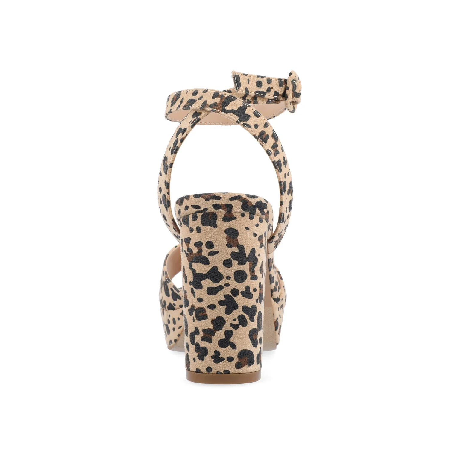 NAIRRI STRAPPY HEELS IN VEGAN LEATHER - Leopard Faux Suede 2 - Image 6