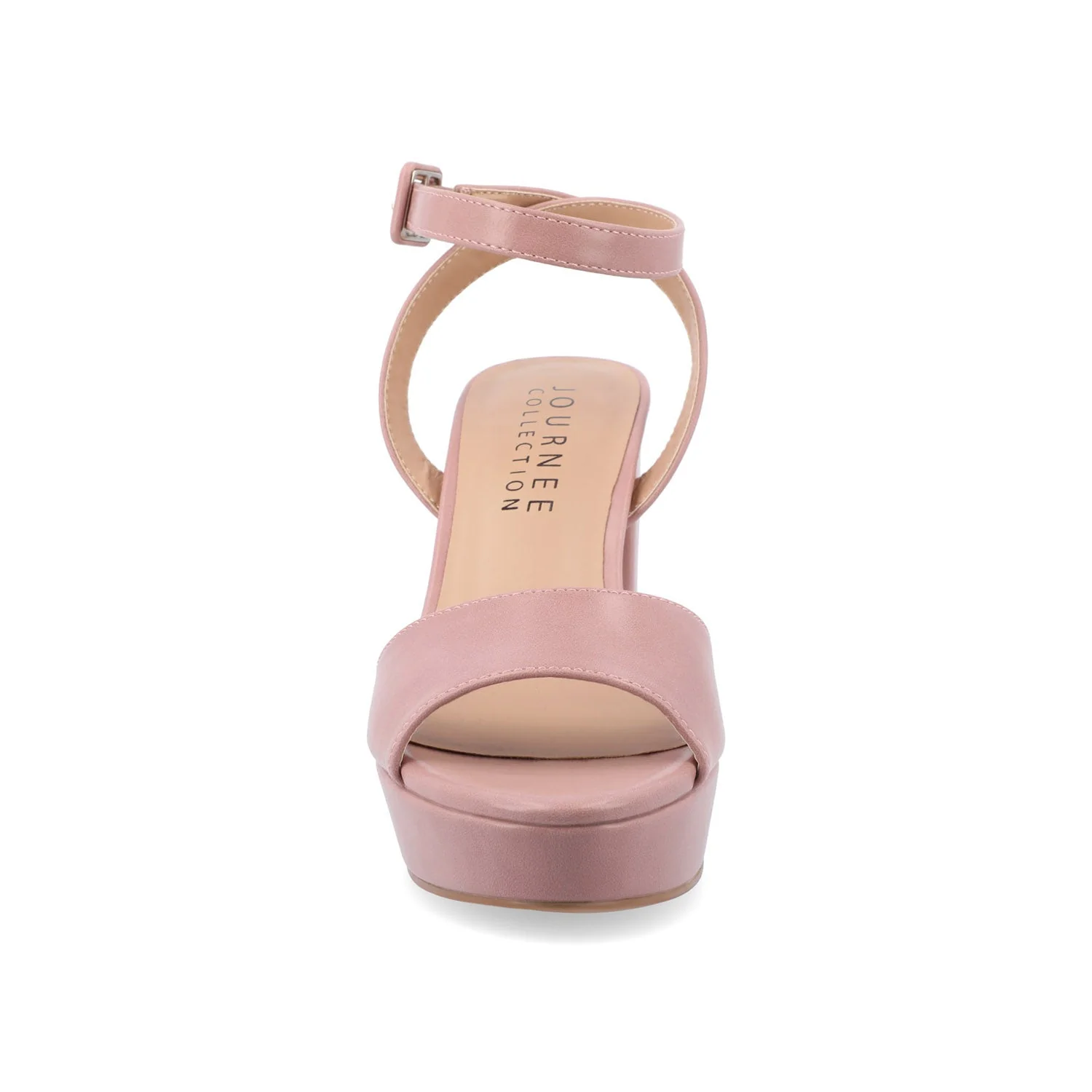 NAIRRI STRAPPY HEELS IN VEGAN LEATHER - Rose - Image 5