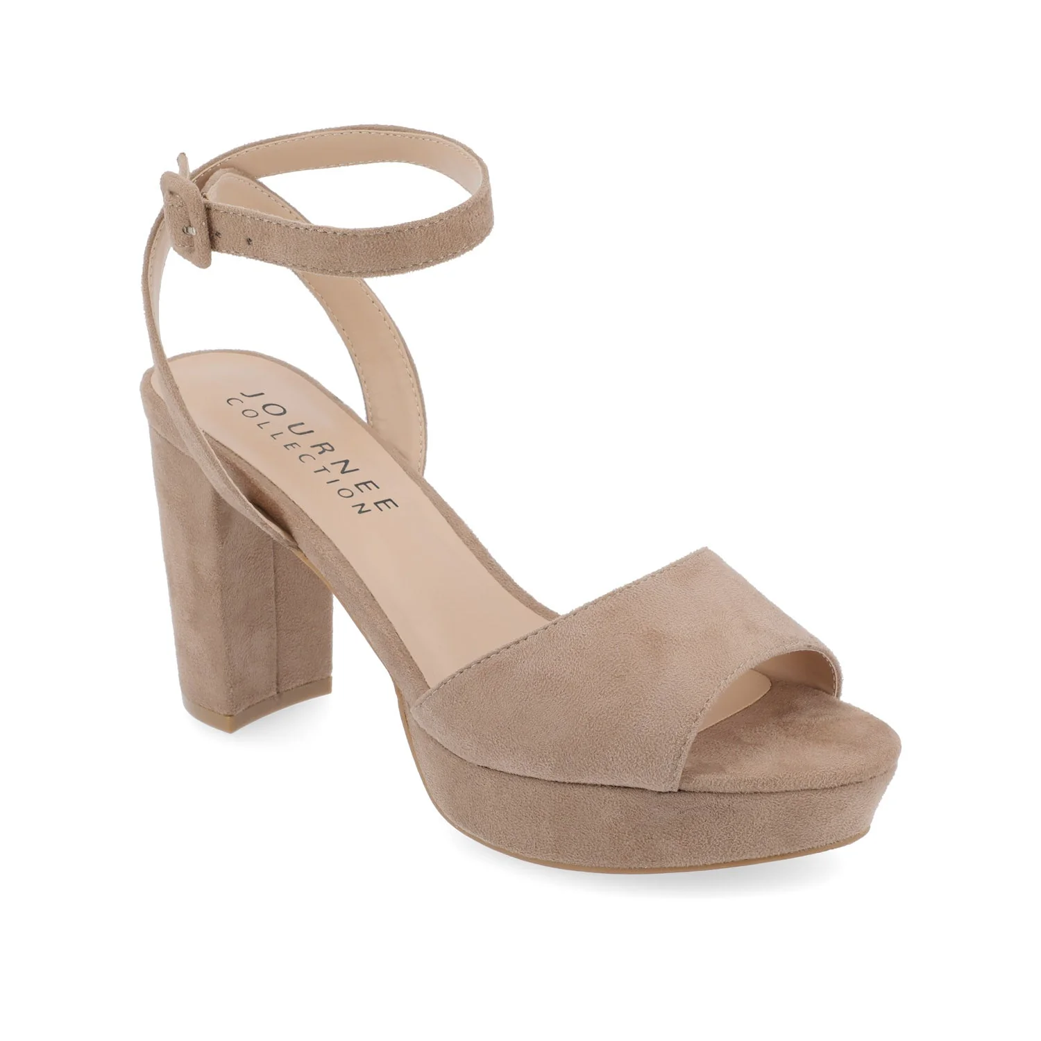 NAIRRI STRAPPY HEELS IN VEGAN LEATHER - Taupe - Image 2