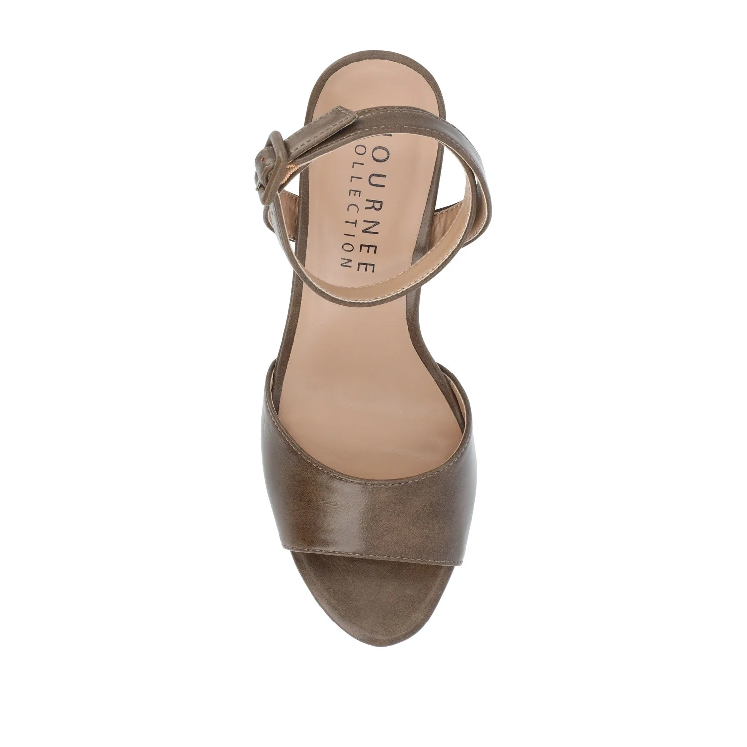 NAIRRI VEGAN LEATHER STRAPPY HEELS IN WIDE - Brown - Image 6