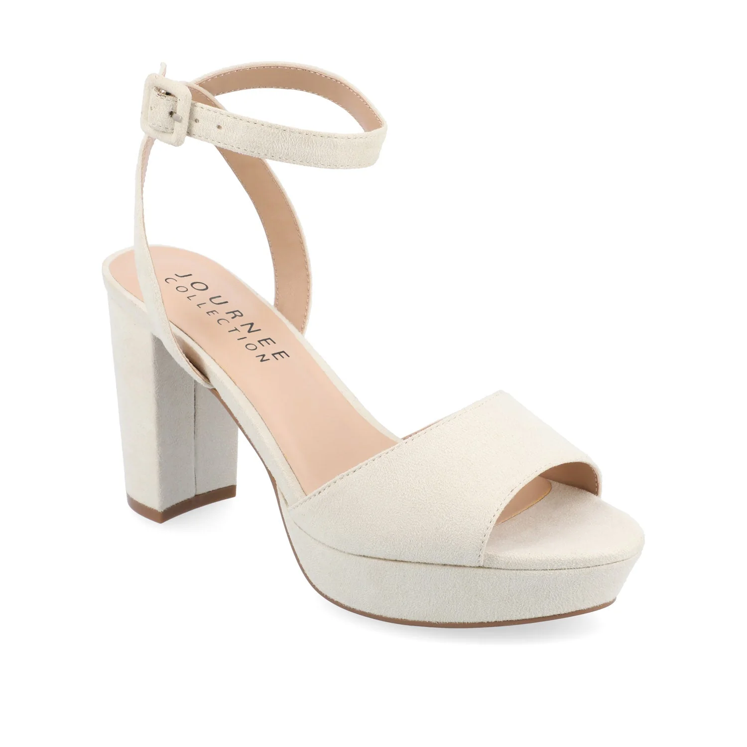 NAIRRI VEGAN LEATHER STRAPPY HEELS IN WIDE - Nude - Image 2