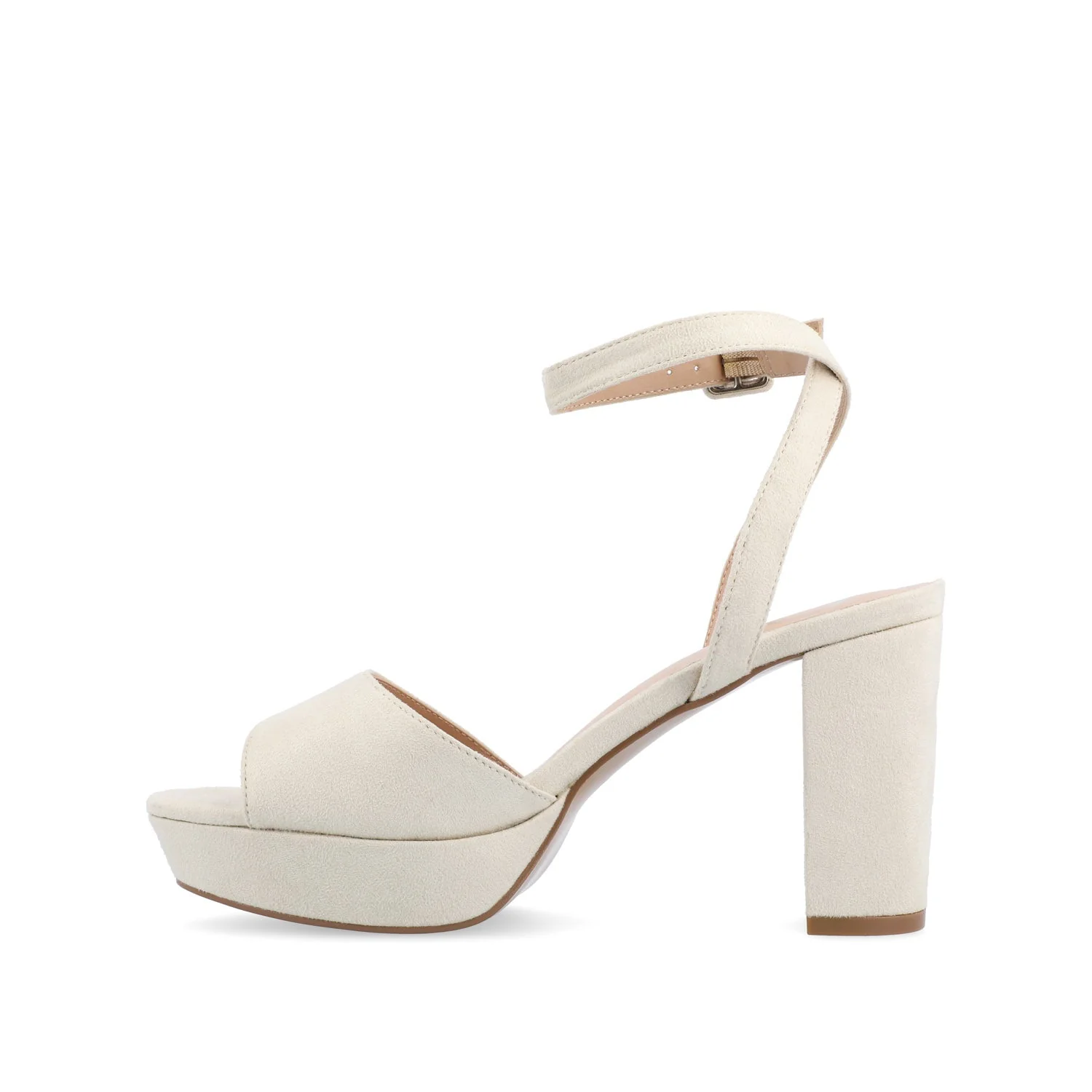 NAIRRI VEGAN LEATHER STRAPPY HEELS IN WIDE - Nude - Image 3