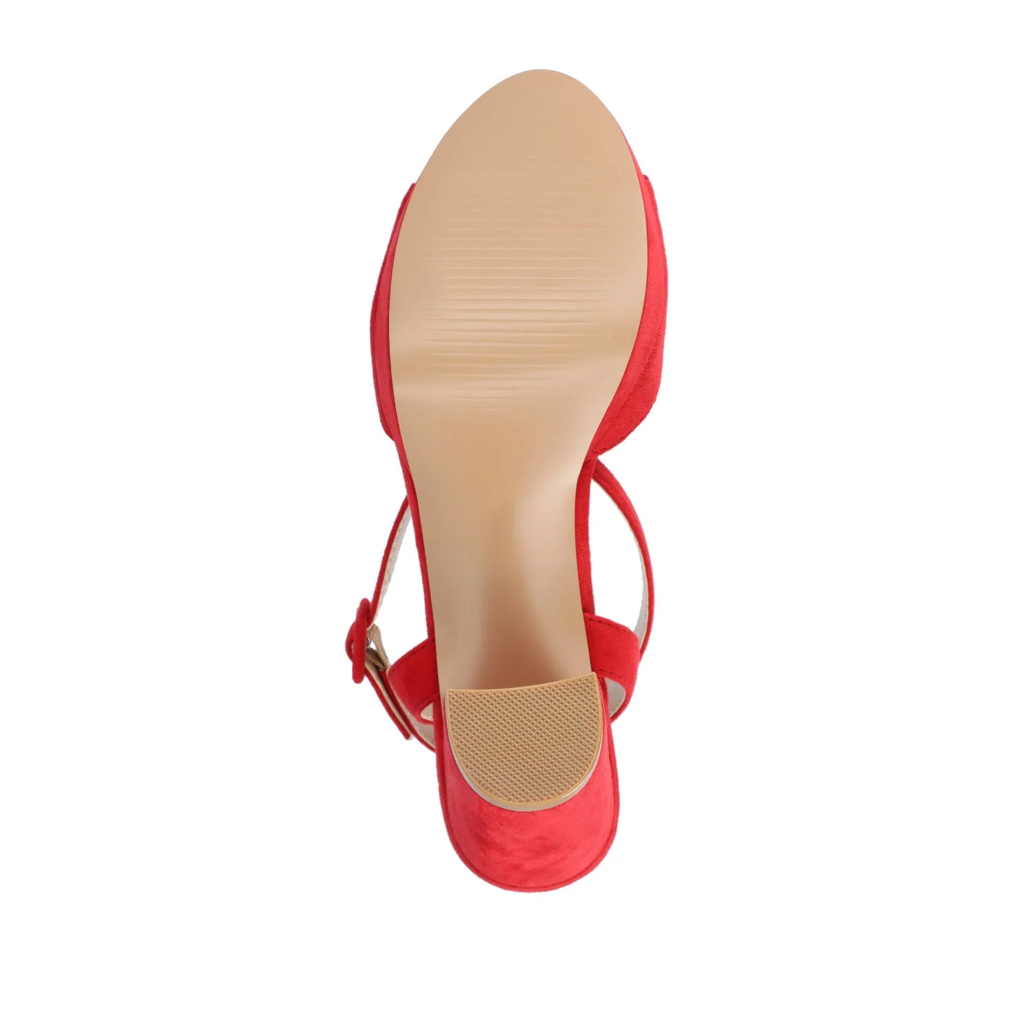 NAIRRI VEGAN LEATHER STRAPPY HEELS IN WIDE - Red - Image 8