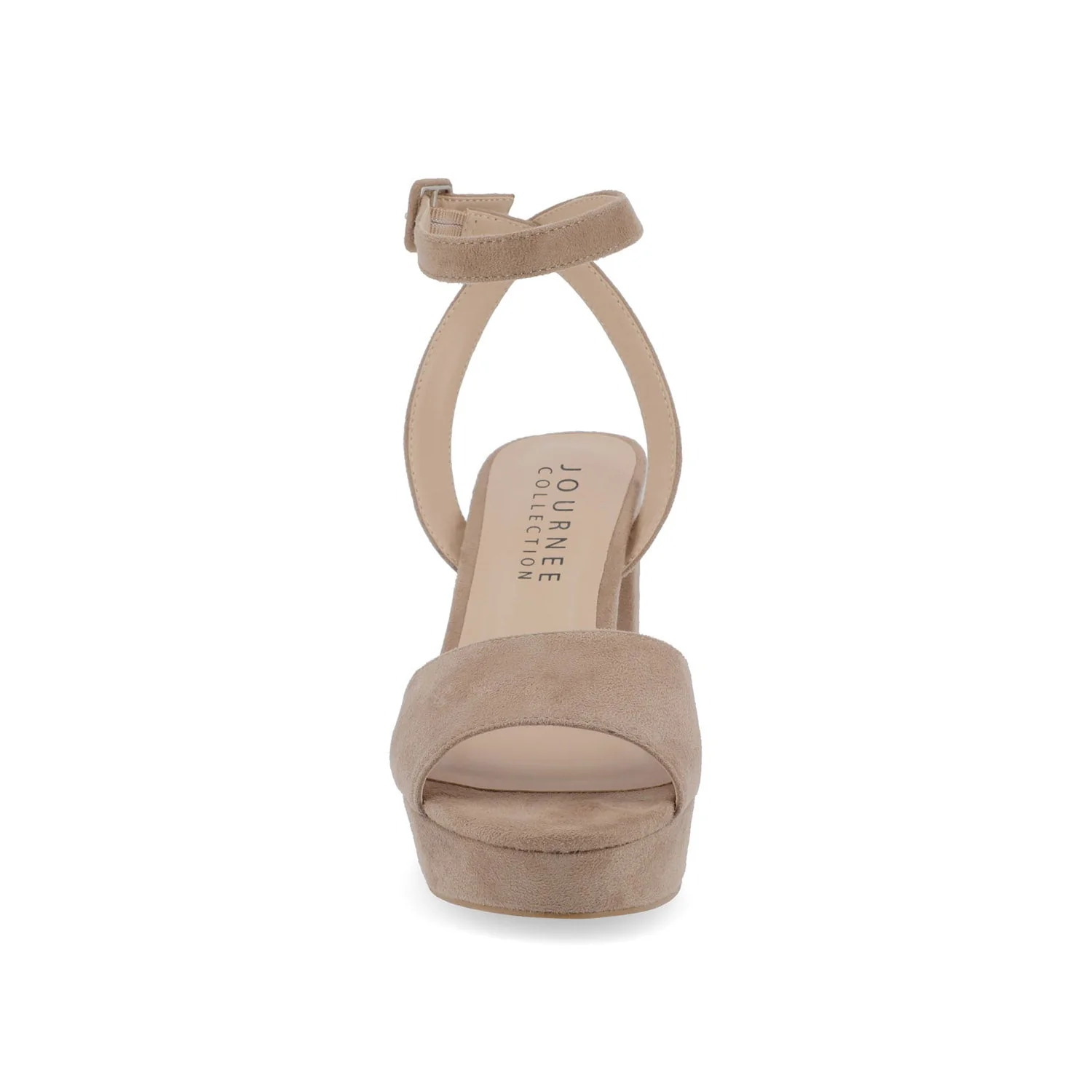 NAIRRI VEGAN LEATHER STRAPPY HEELS IN WIDE - Taupe - Image 5