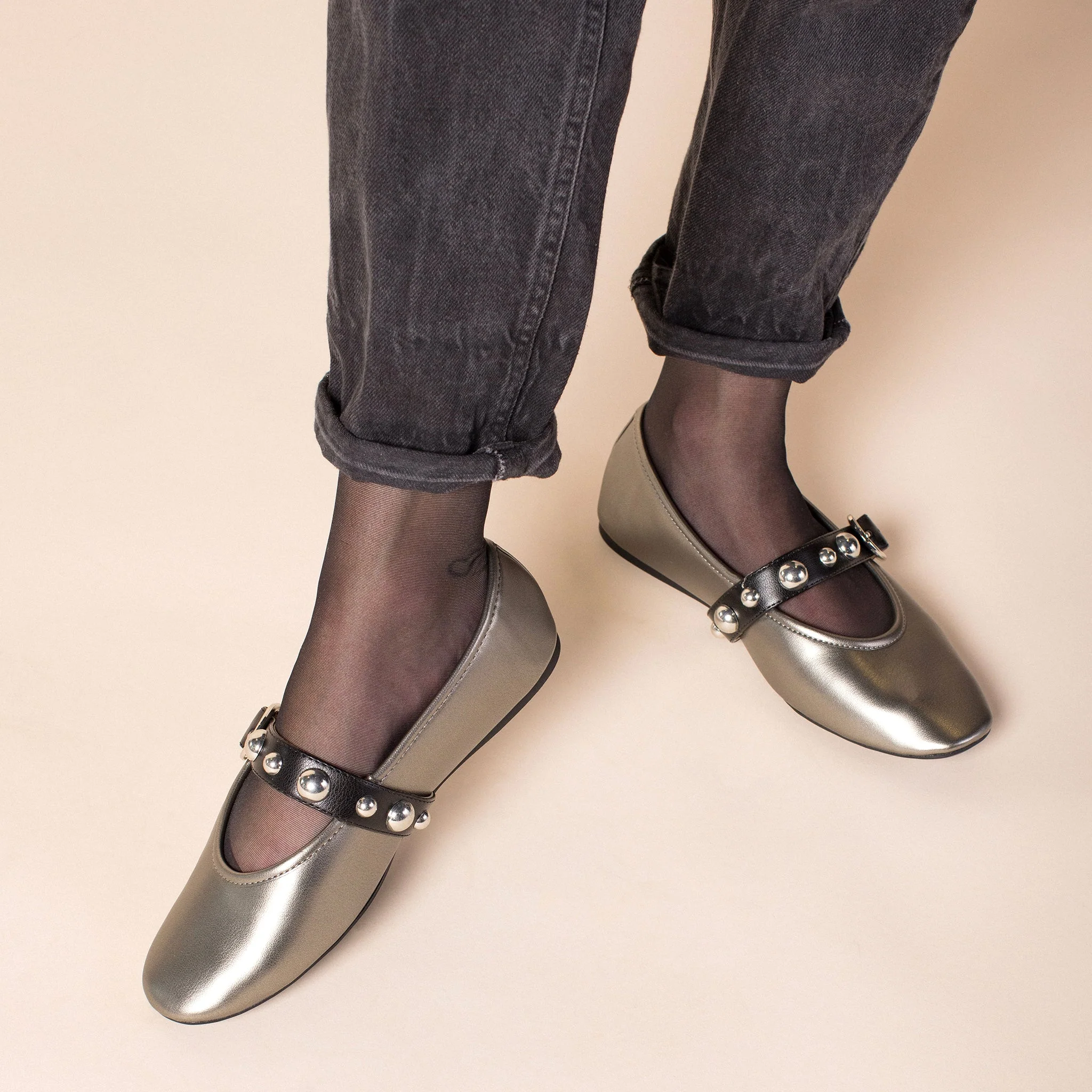 NAVEAH BALLET FLATS - Pewter - Image 2