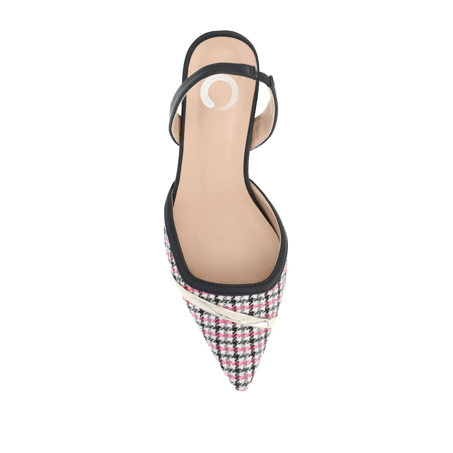 NELLIA SLINGBACK KITTEN HEELS IN TWEED - Black - Image 6