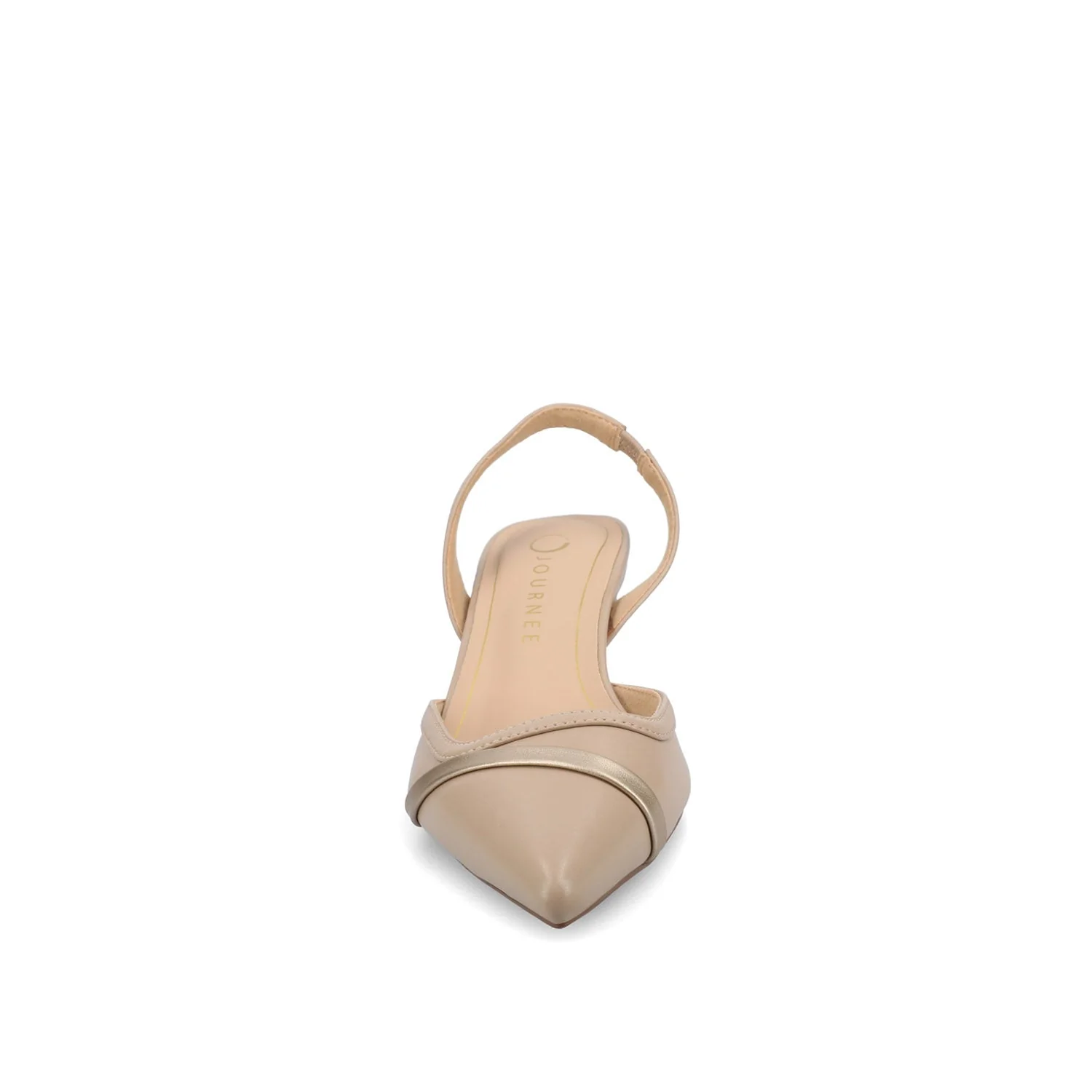 NELLIA SLINGBACK KITTEN HEELS IN TWEED - Taupe PU - Image 5