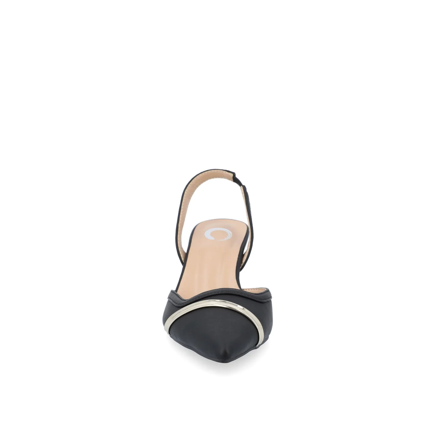 NELLIA TWEED SLINGBACK KITTEN HEELS IN WIDE - Black PU - Image 5