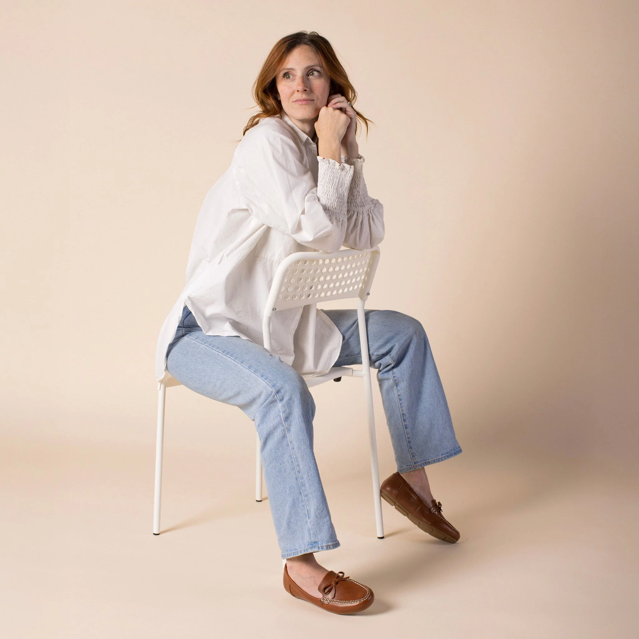 NOVELLA DRIVING LOAFER IN WIDE - Cognac - Image 3