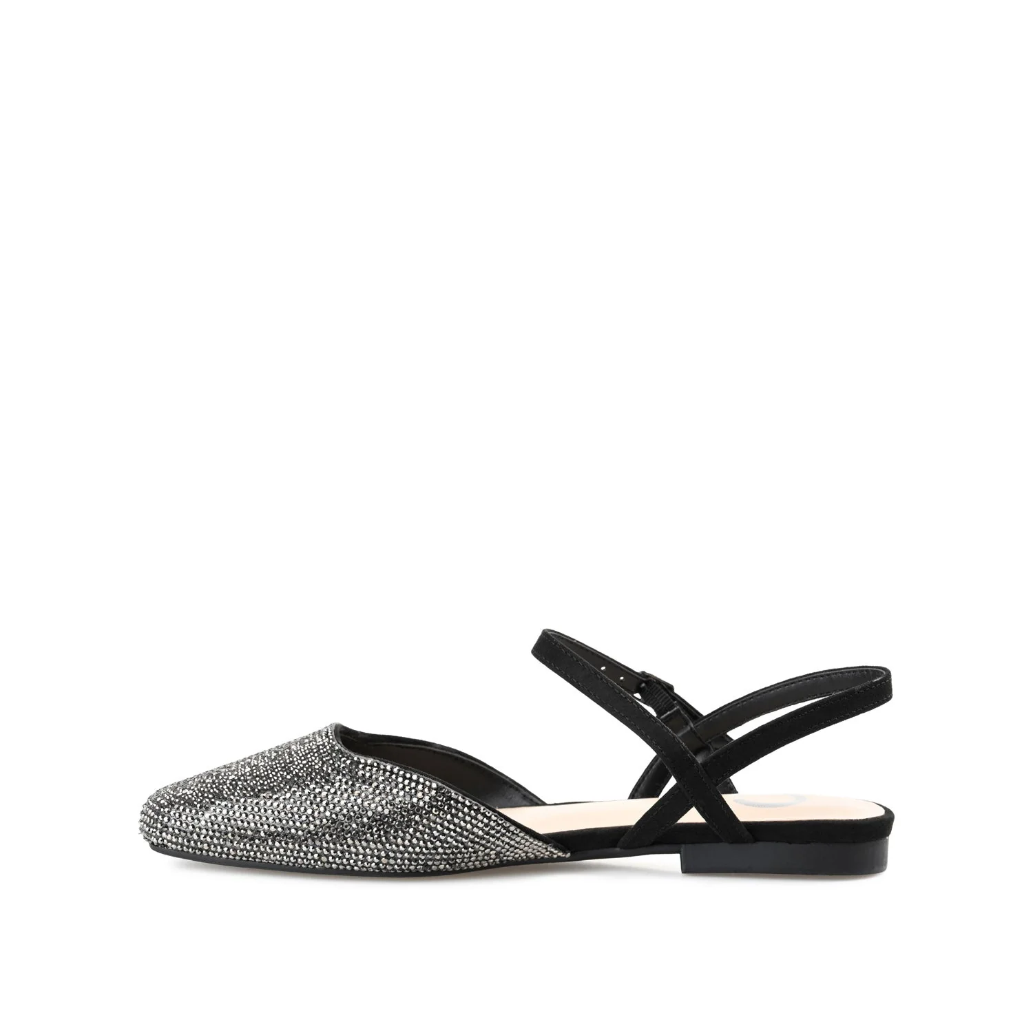 NYSHA FORMAL FLATS IN GLITTER MATERIAL - Black - Image 3