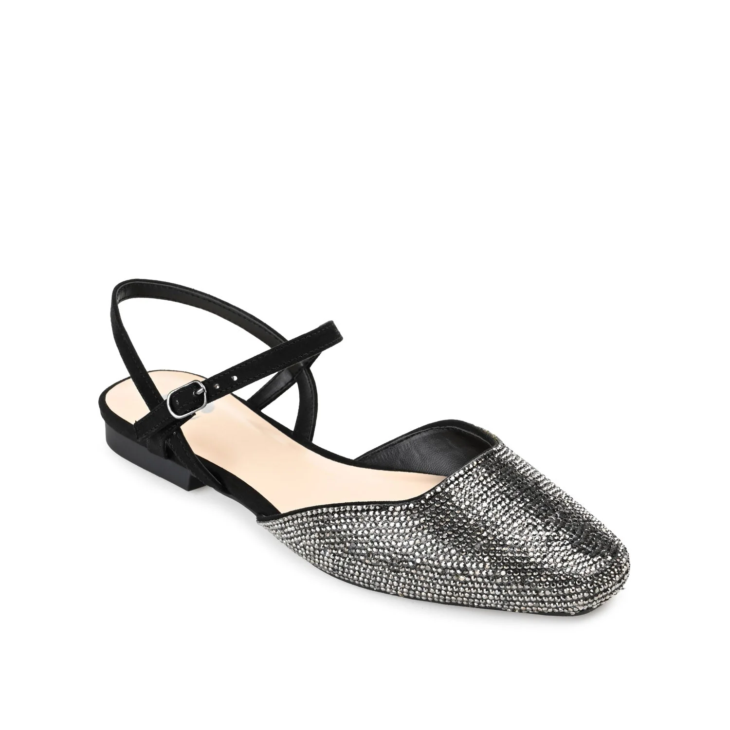 NYSHA GLITTERED FORMAL FLATS IN NARROW - Black - Image 2