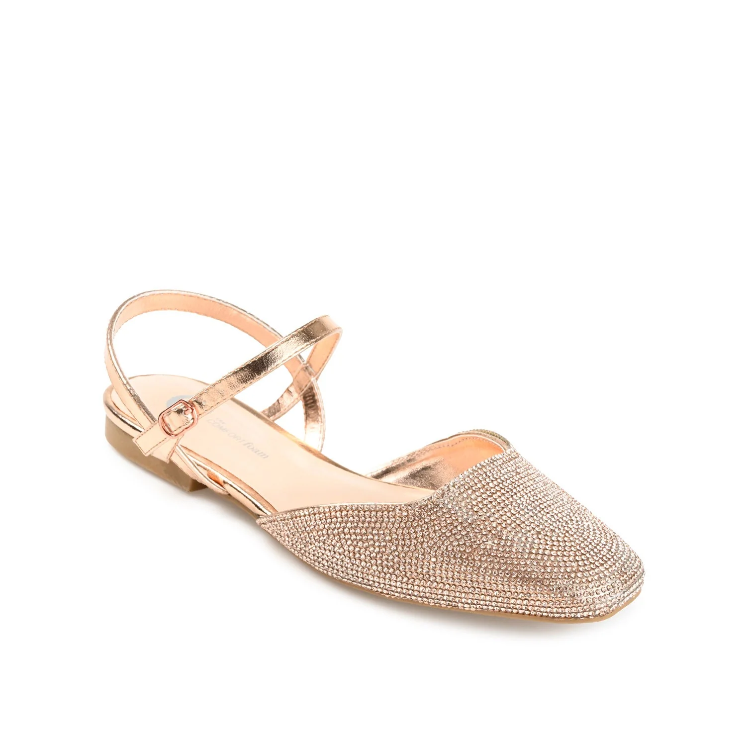 NYSHA GLITTERED FORMAL FLATS IN NARROW - Bronze - Image 2