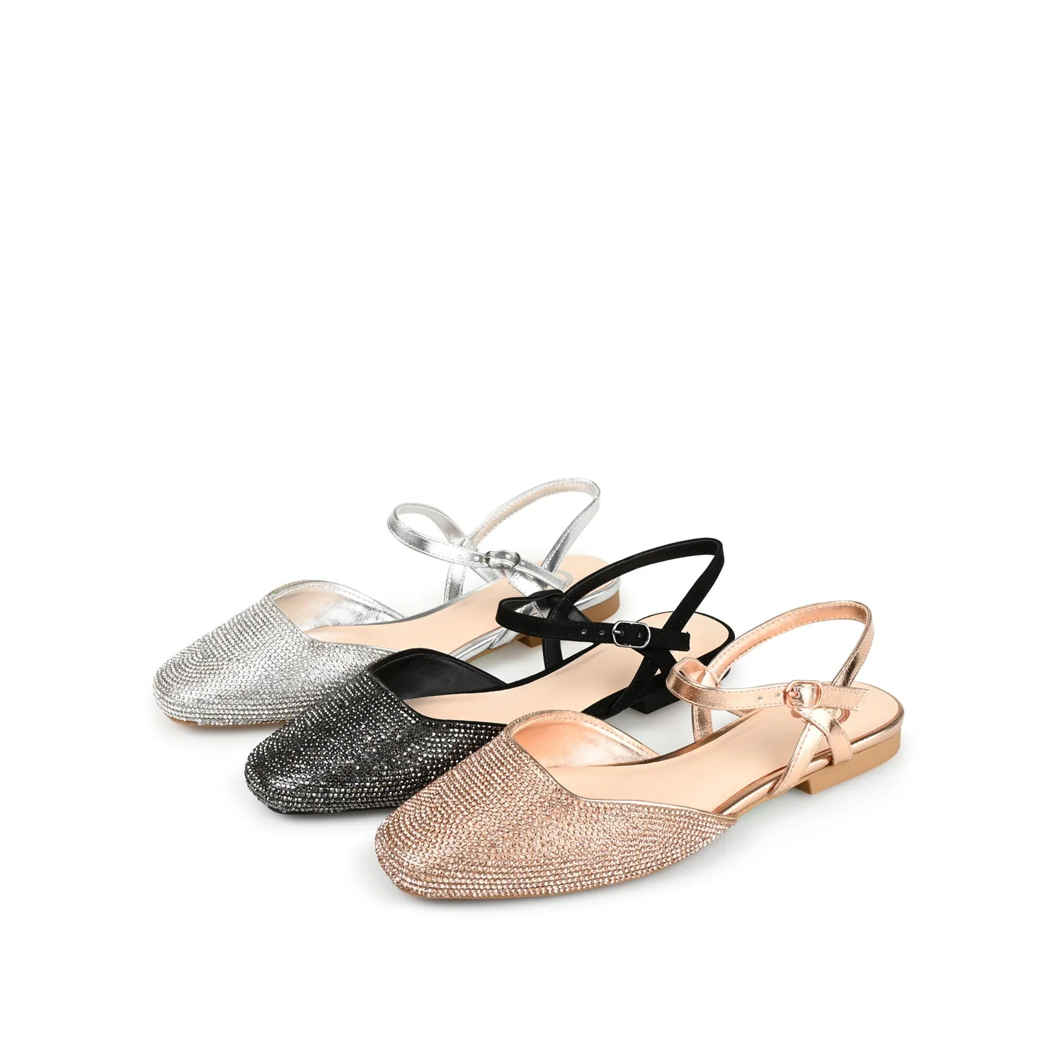NYSHA GLITTERED FORMAL FLATS IN NARROW - Silver - Image 11