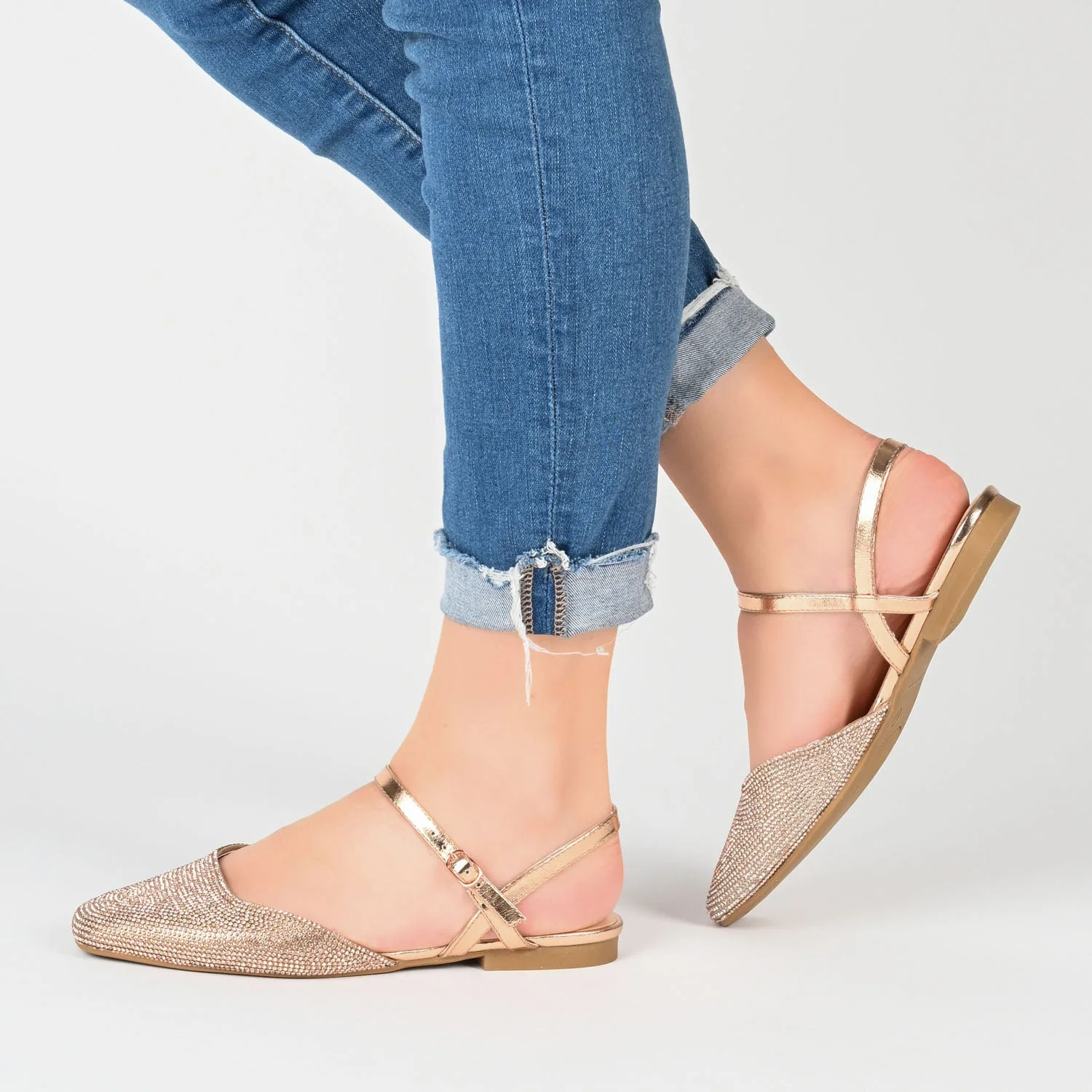 NYSHA GLITTERED FORMAL FLATS IN NARROW - Silver - Image 2
