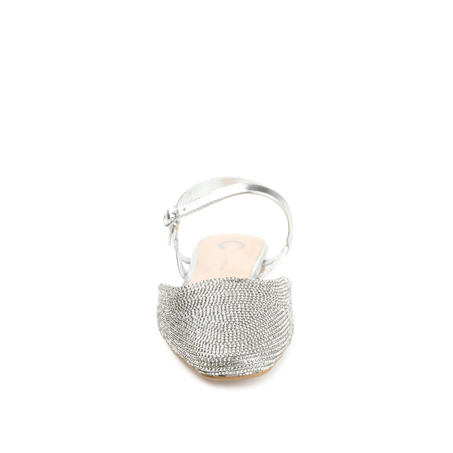 NYSHA GLITTERED FORMAL FLATS IN NARROW - Silver - Image 7