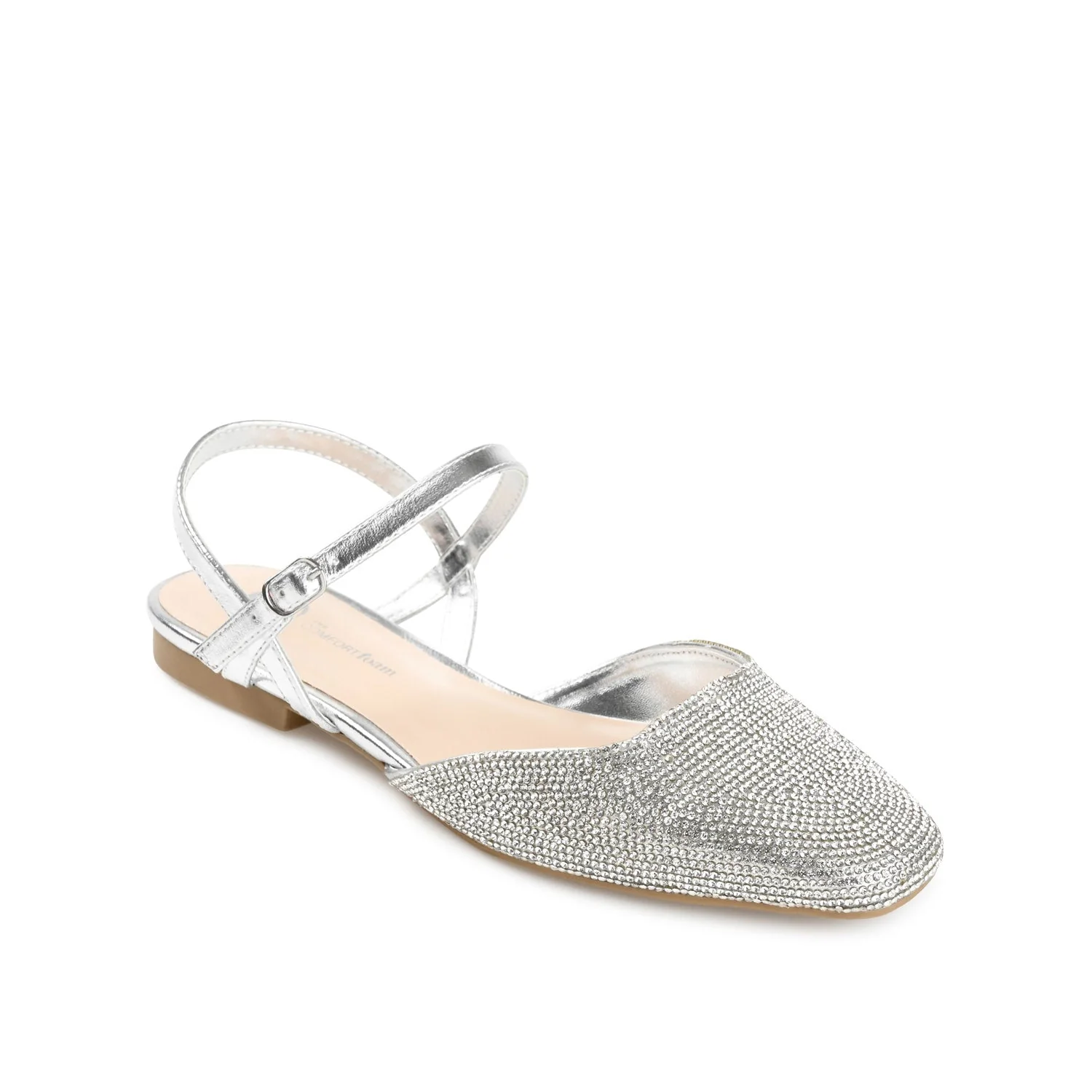 NYSHA FORMAL FLATS IN GLITTER MATERIAL - Silver - Image 3