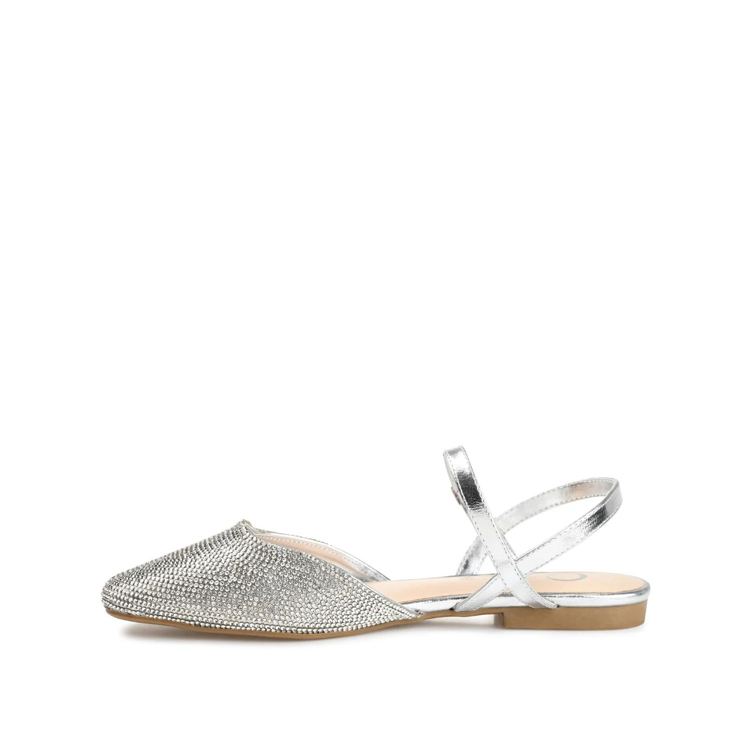 NYSHA FORMAL FLATS IN GLITTER MATERIAL - Silver - Image 4