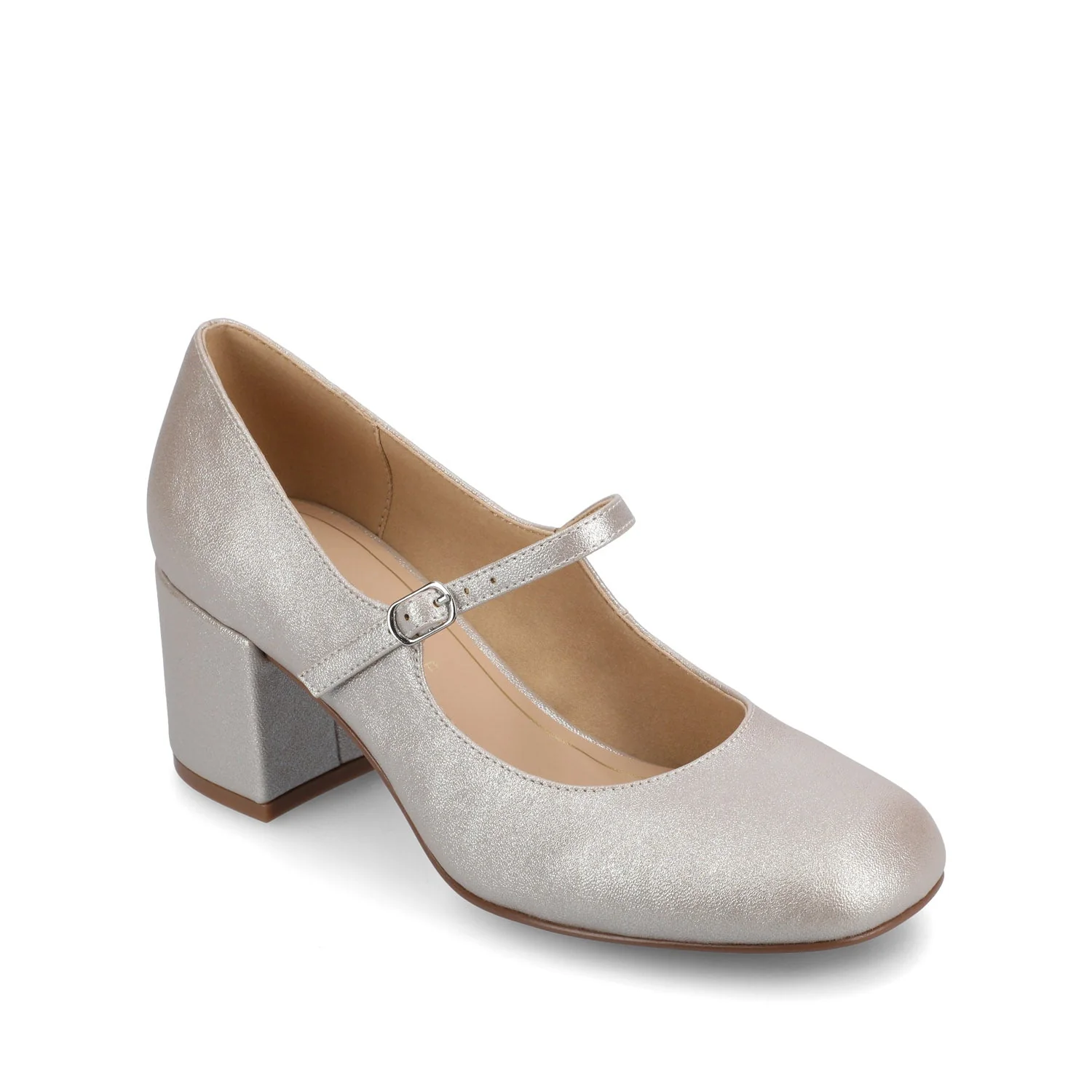 OKENNA LOW HEEL PUMP IN WIDE - Champagne - Image 3